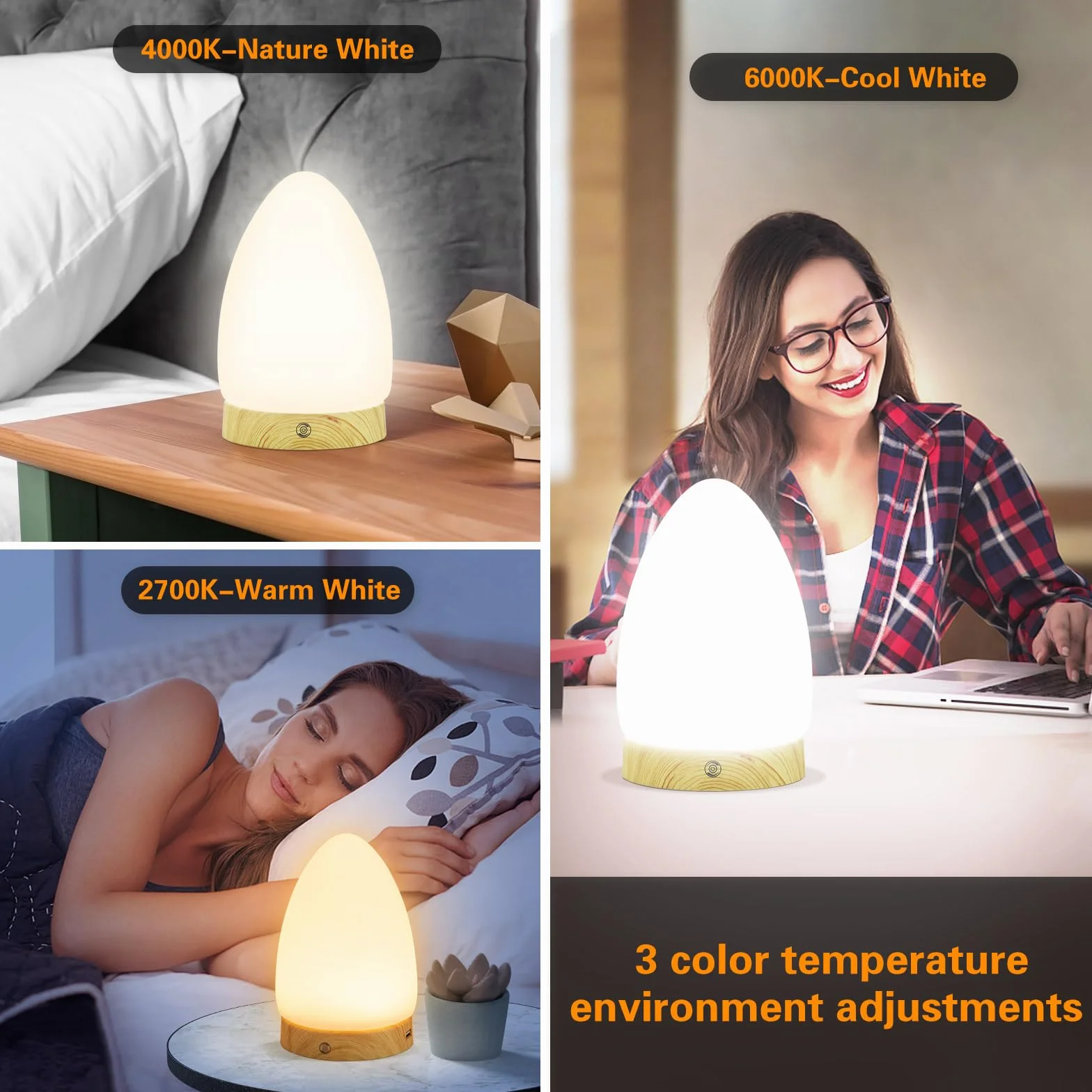 Hopihe Lampe de luminothérapie 10 000 Lux sans UV, lumière du jour avec télécommande, 4 niveaux de luminosité, minuteur