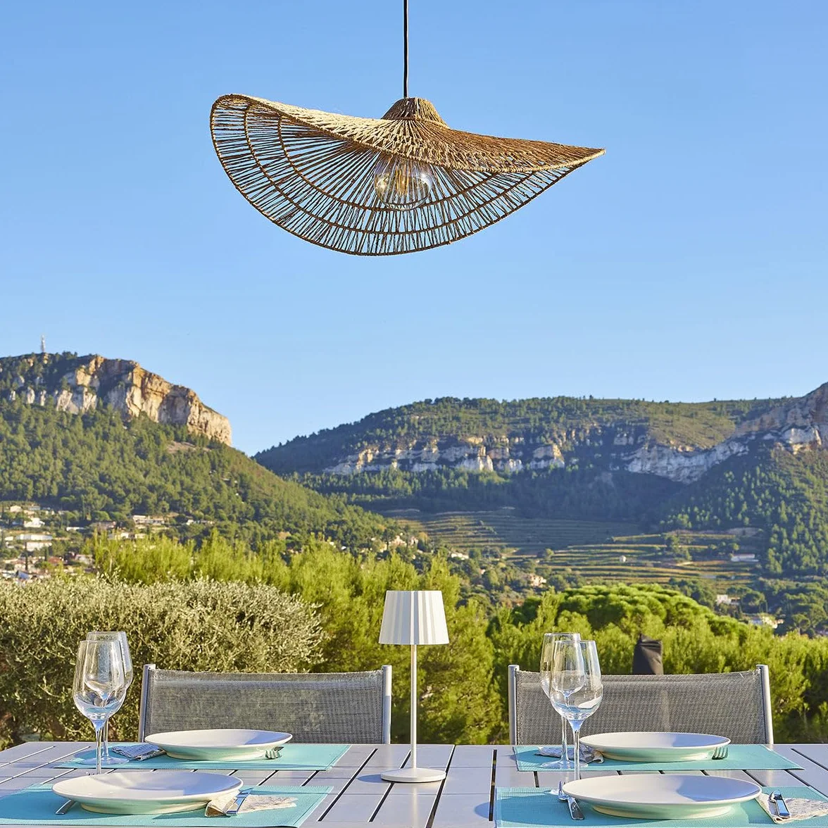 Lumisky MARBELLA OUTDOOR CABLE Suspension extérieure jute naturel 5m câble