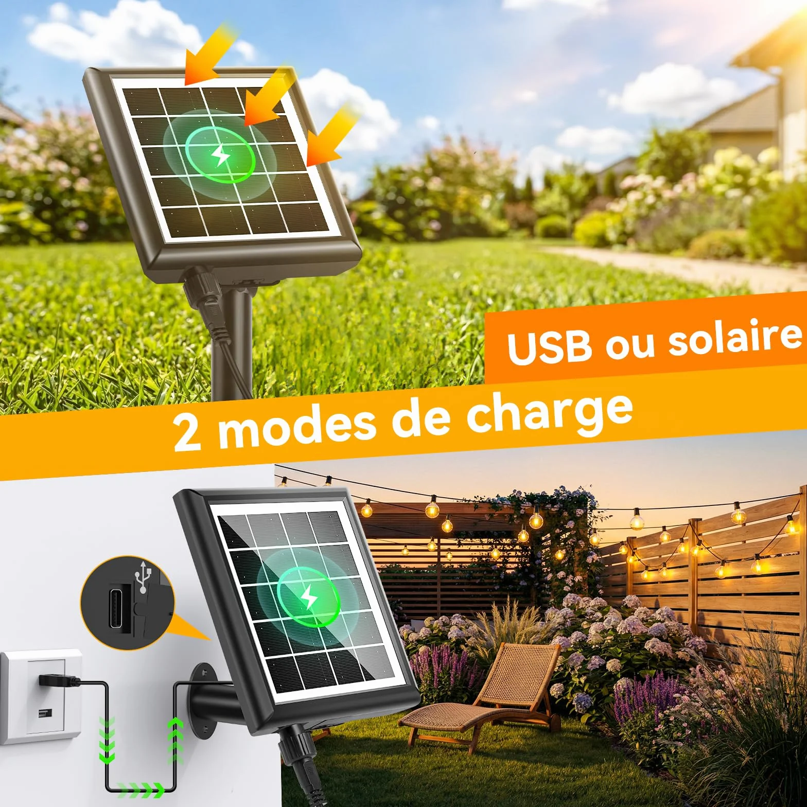 Guirlande Solaire Exterieur LED 30M Télécommande 38+2 Ampoules G40 Étanche Jardin Terrasse Balcon