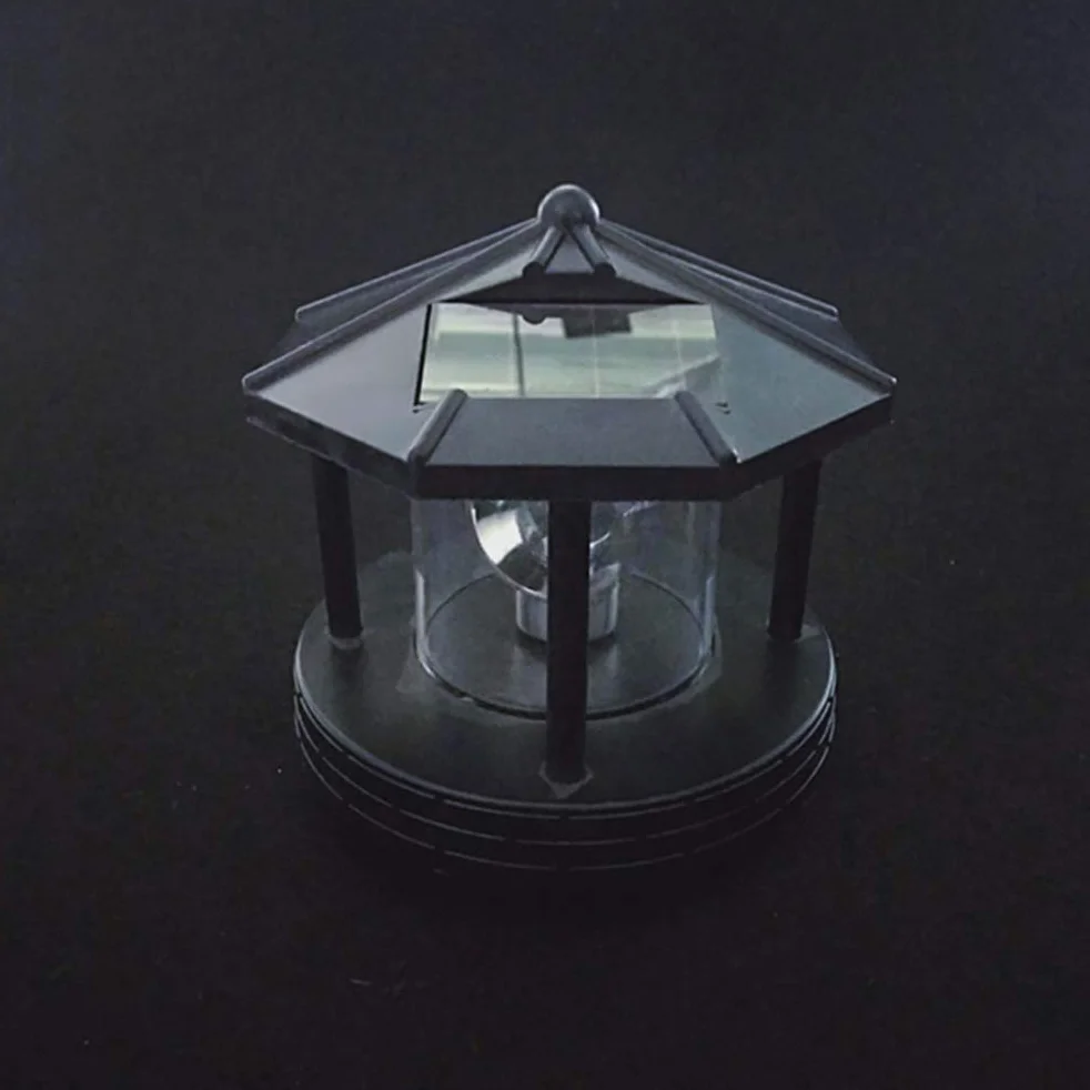 Phare à énergie Solaire, Tour de Balise Lumineuse Solaire, éclairage 360 Degrés, Abat-jour Rotatif, Allumage Automatique 1.2V pour Patio