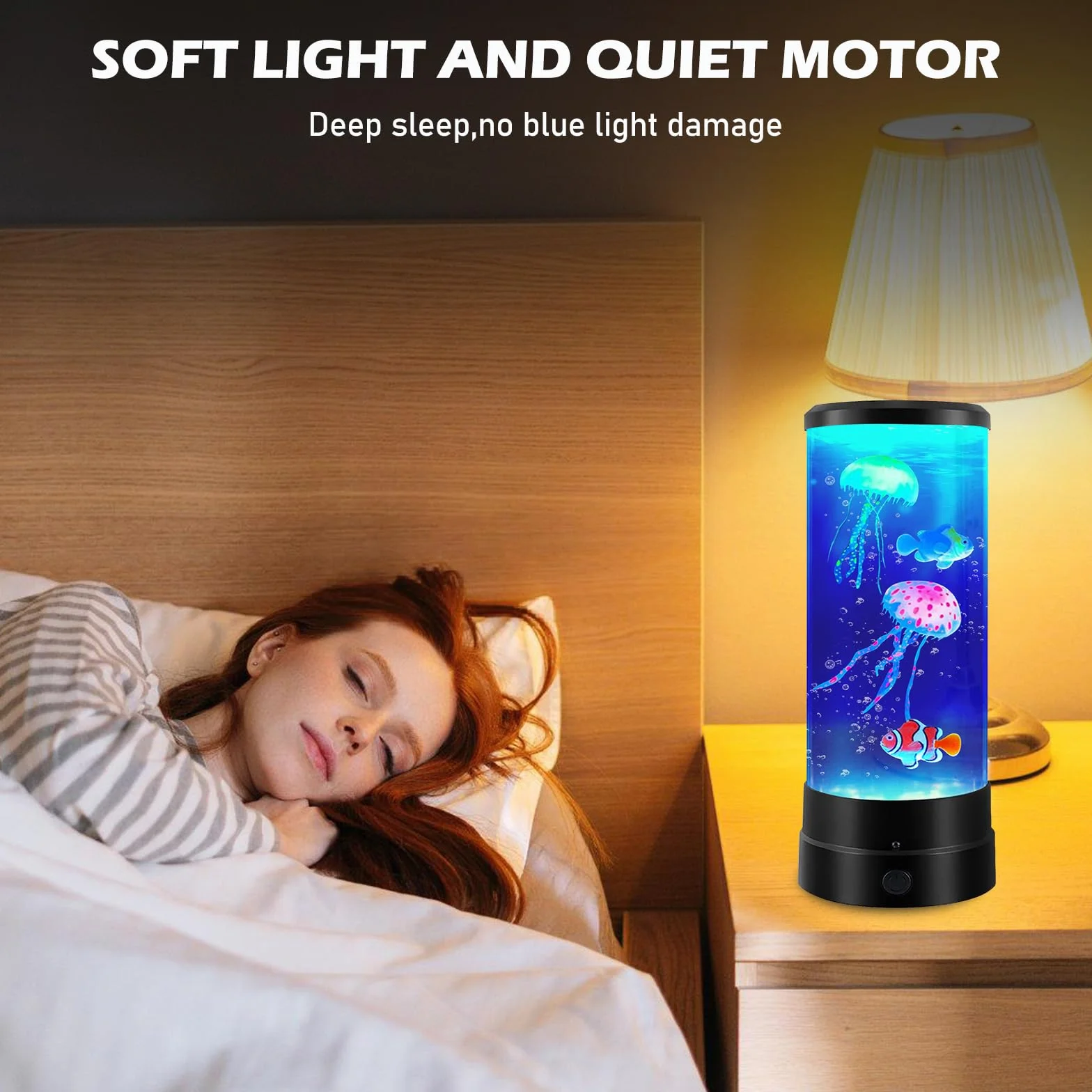 BORDEAG Lampe Méduse Lampe à Lave 17 Couleurs 4 Modes Télécommande Décoration Bureau