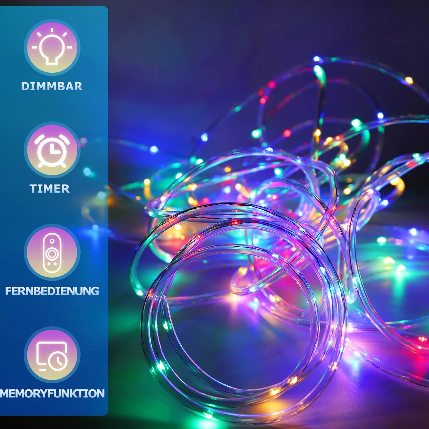Jopassy 20M LED Tube Lumière IP65 RGB 220V Étanche Extérieur Intérieur avec Télécommande