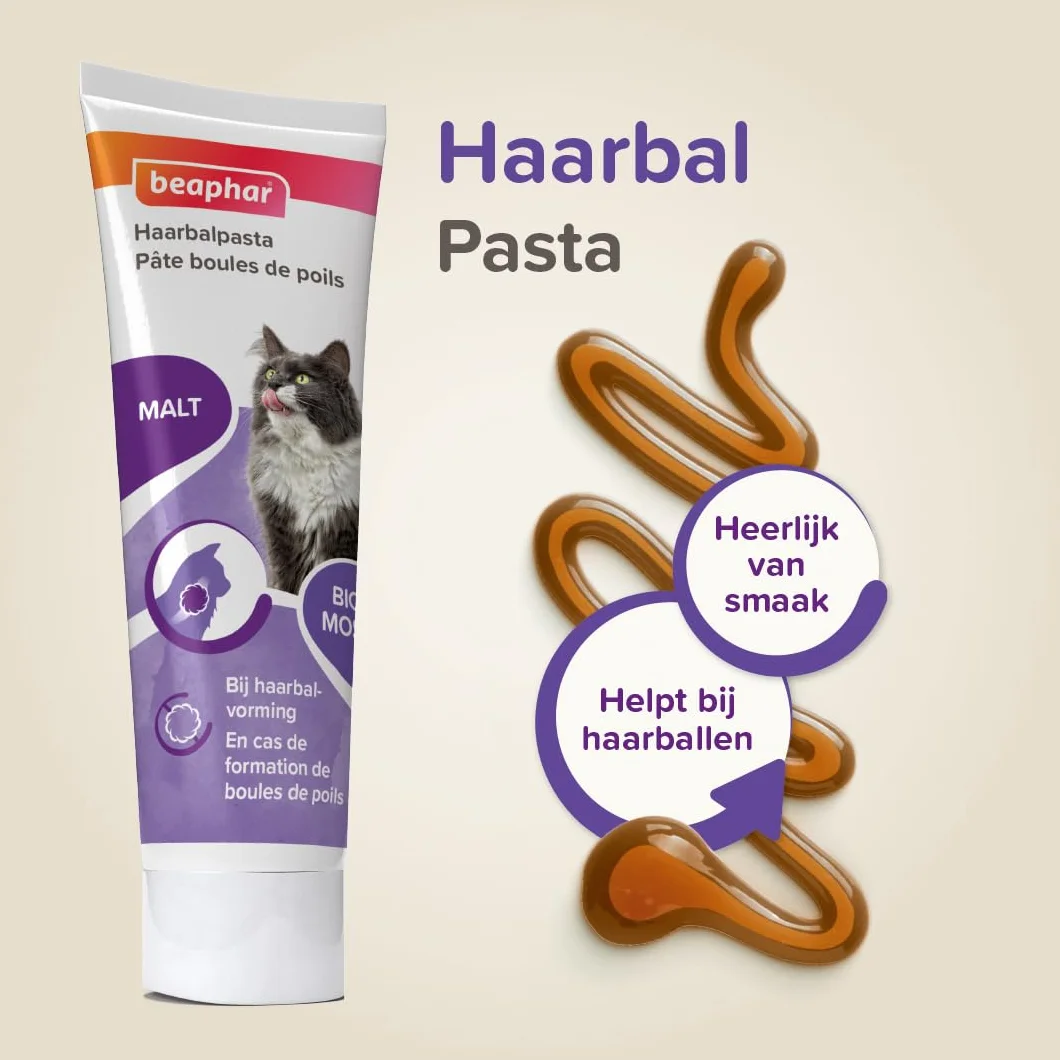BEAPHAR Pâte Anti Boules de Poils au Malt pour Chat 100 g
