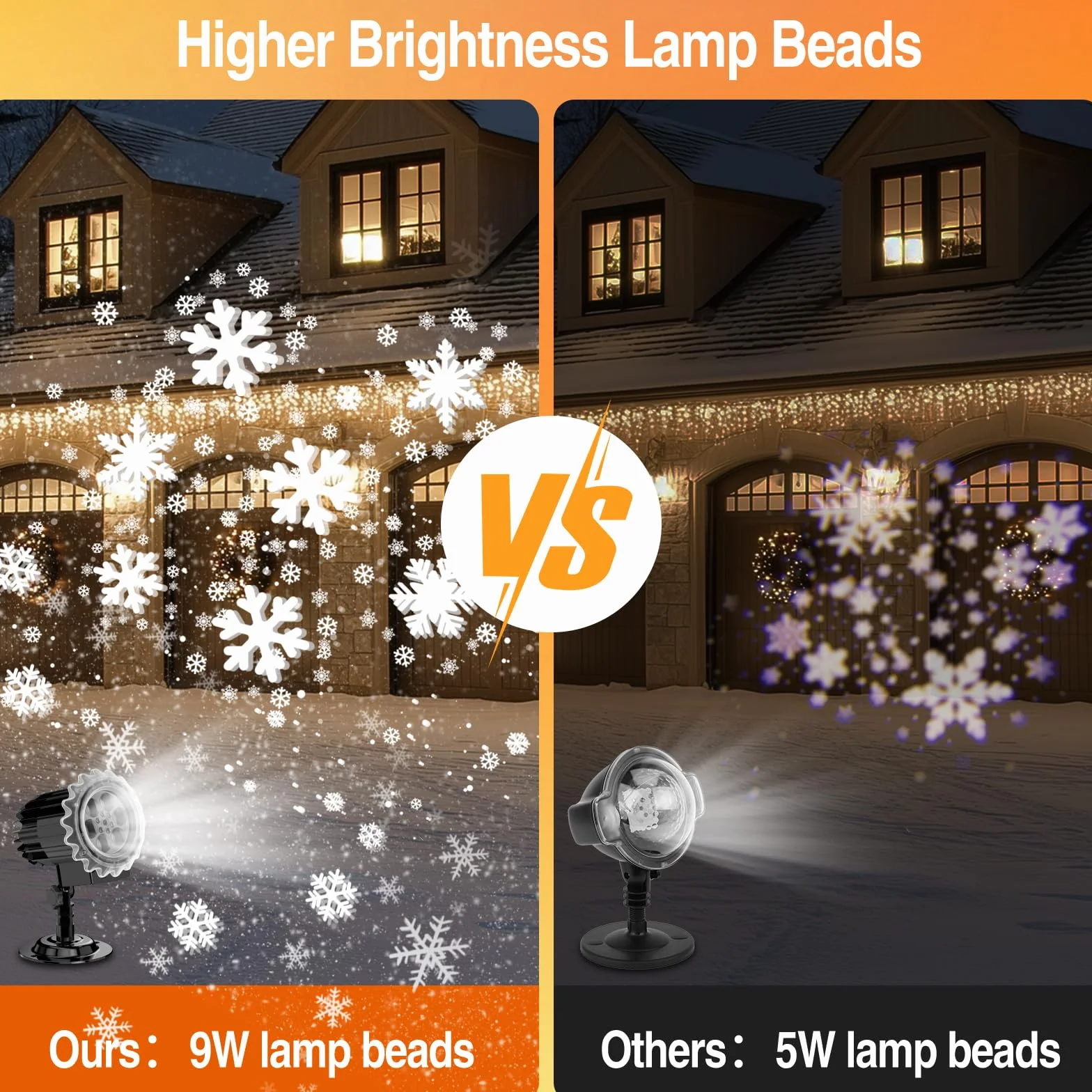 YAZEKY Projecteur Noel Exterieur LED 3D Flocon de Neige Étanche IP65 Décoration Noël
