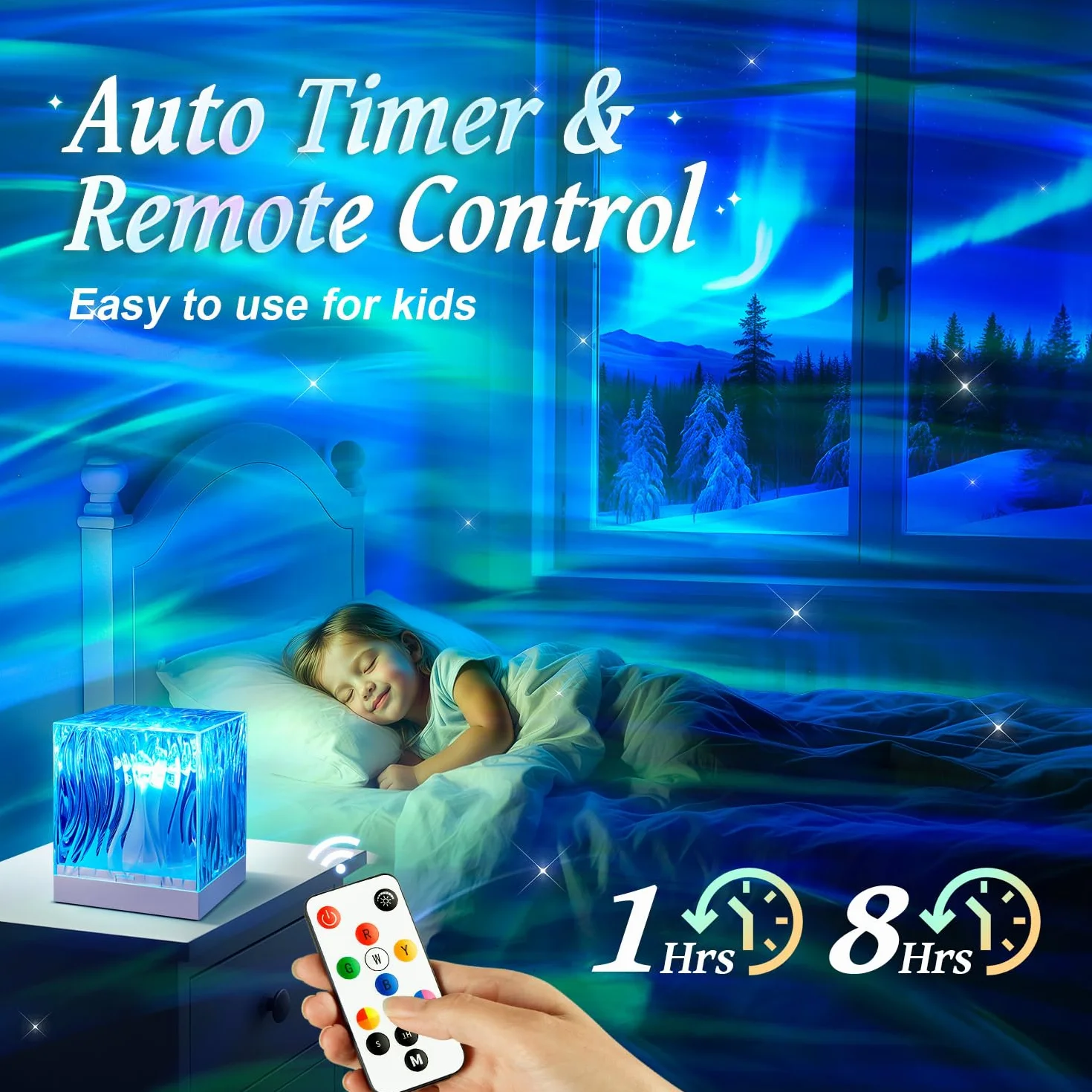 PIKOY Projecteur Ciel Etoile Veilleuse Enfant 18 Couleurs Lampe LED Chambre Decoration
