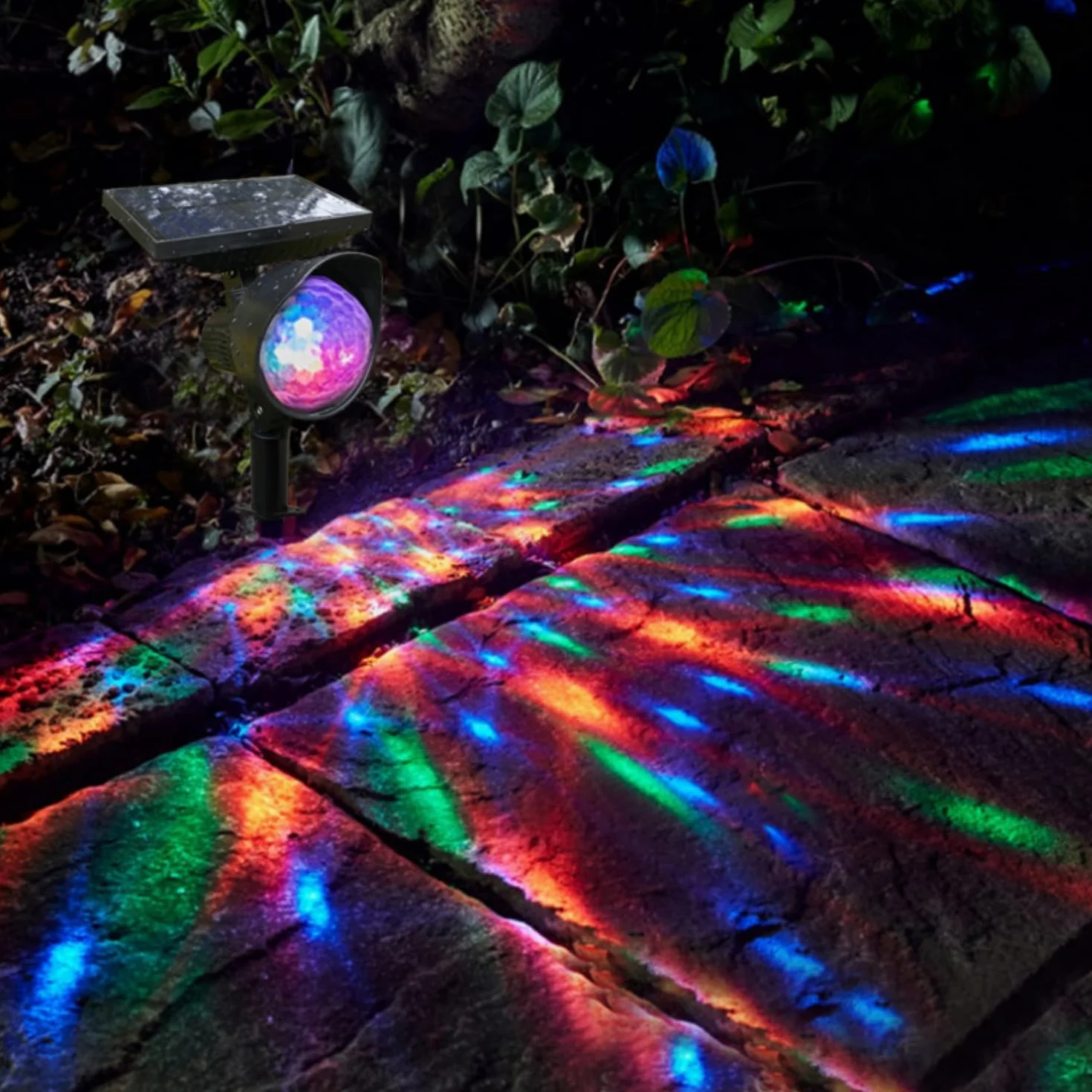Projecteur d'étoiles LED solaire RVB extérieur avec télécommande