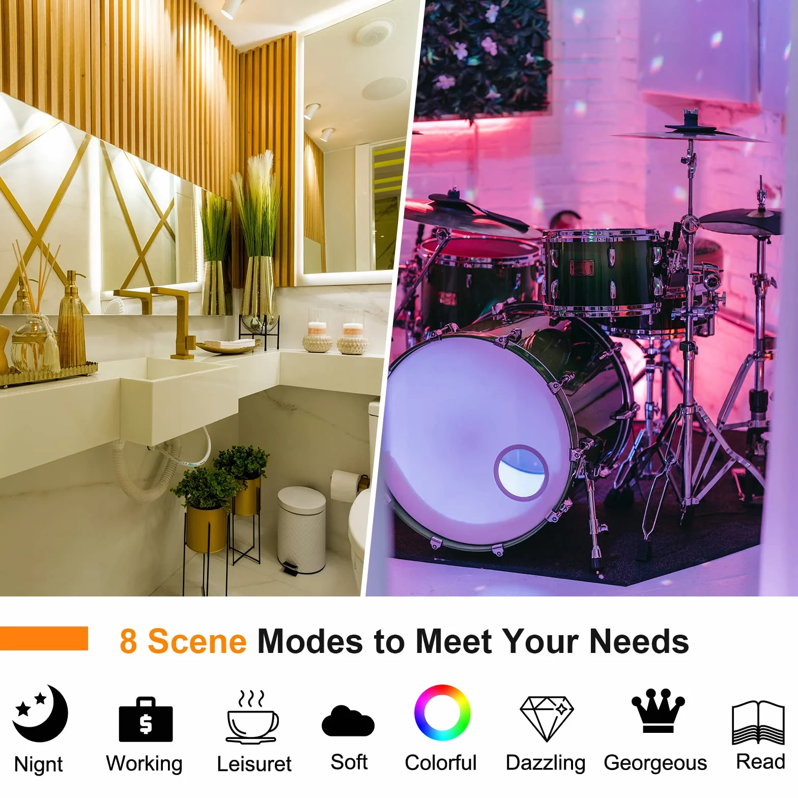 ANTELA Ampoule Connectée GU10 WiFi 5W 400LM LED RGB 2700K-6500K Compatible Alexa Google Home 4PCs