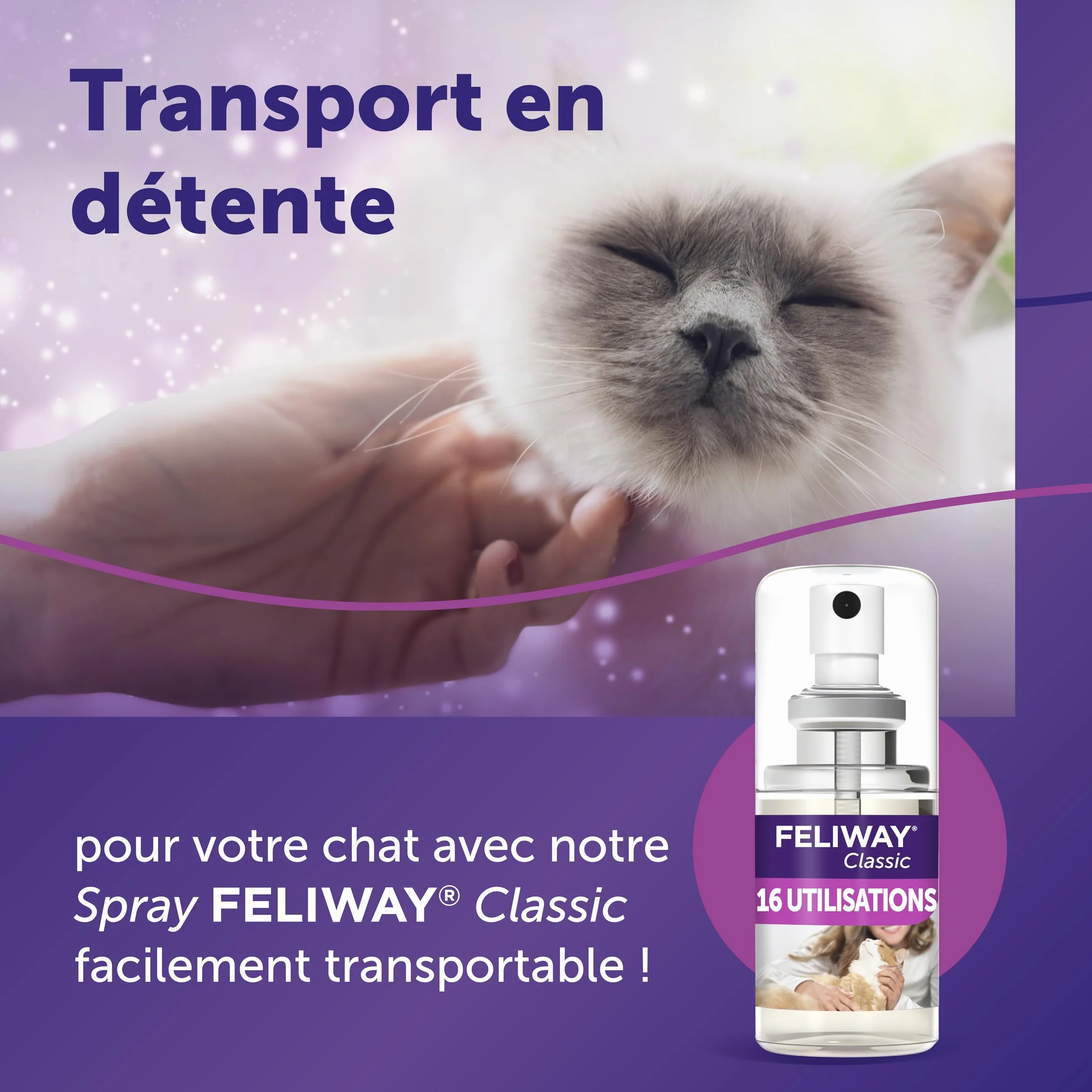 FELIWAY Classic Spray 20 ml - Phéromones Apaisantes pour Chats - Apaise et Réduit le Stress