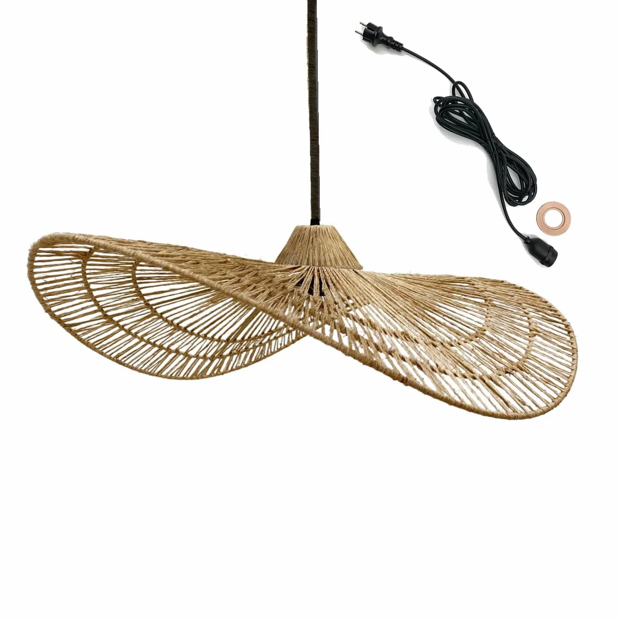 Lumisky MARBELLA OUTDOOR CABLE Suspension extérieure jute naturel 5m câble