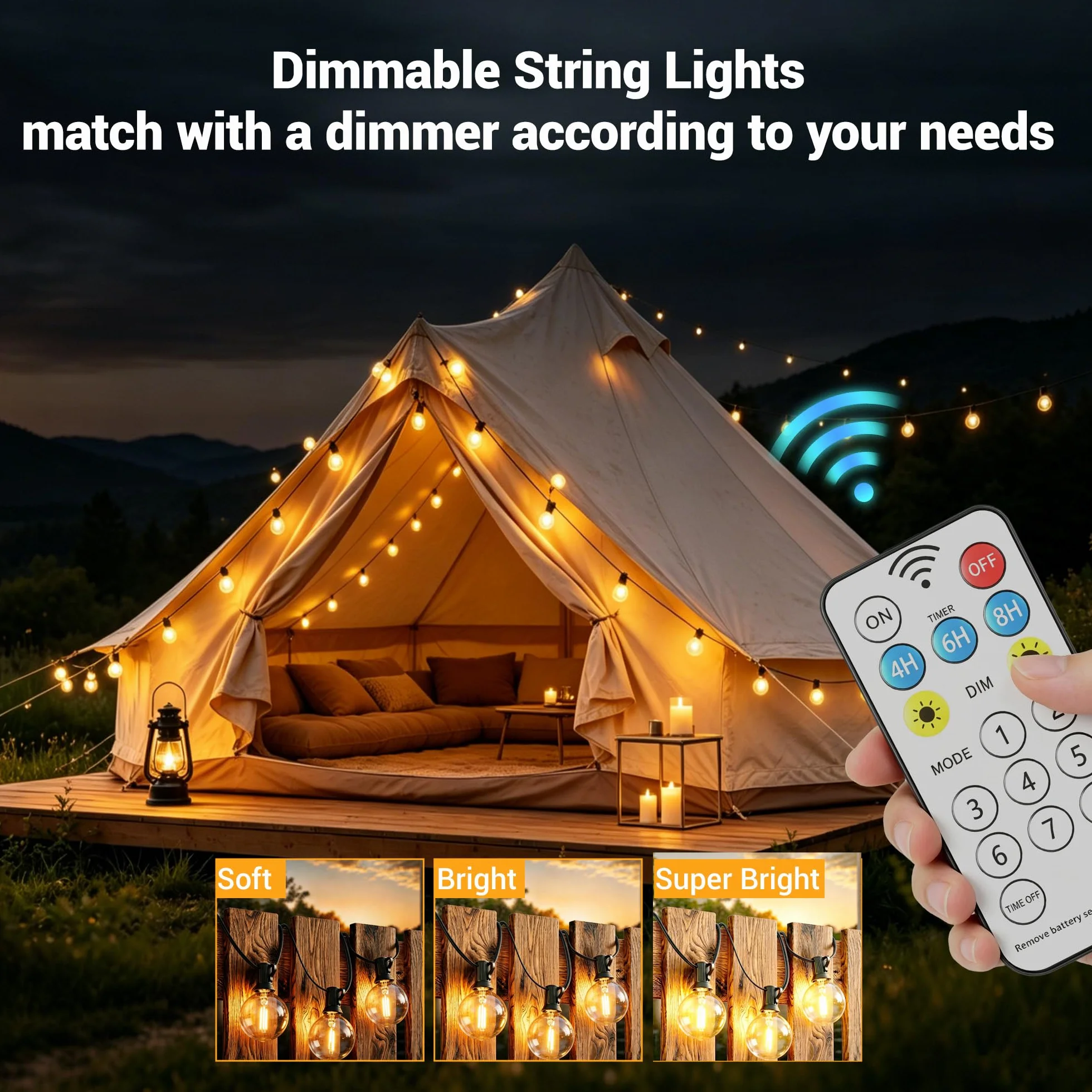 Guirlande Lumineuse LED Solaire Exterieure 10M IP44 avec Télécommande