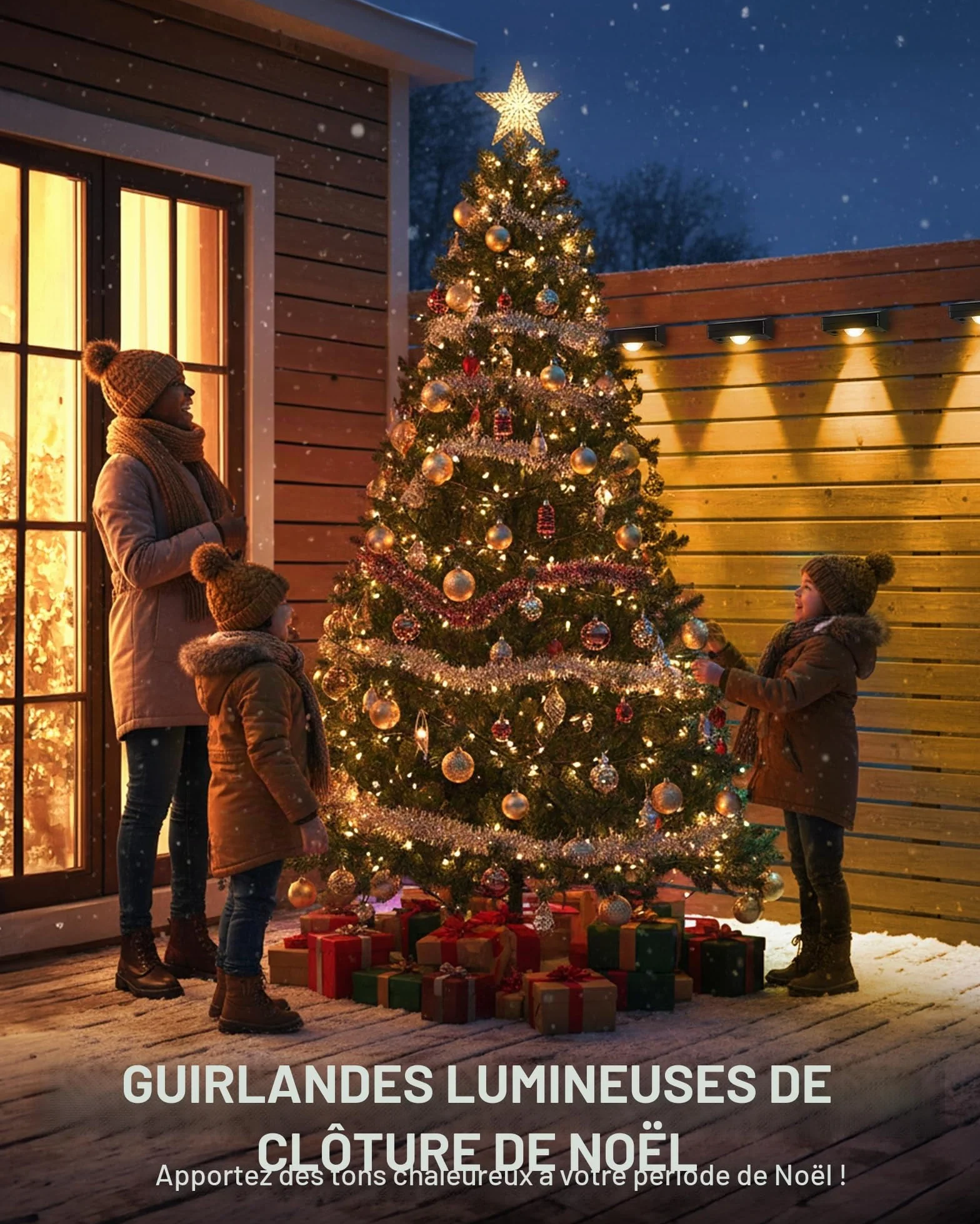 Applique Solaire Exterieur 6PCS, Lampe Solaire Spot Murale Extérieur, 3 Températures de Couleur, IP65 Étanche
