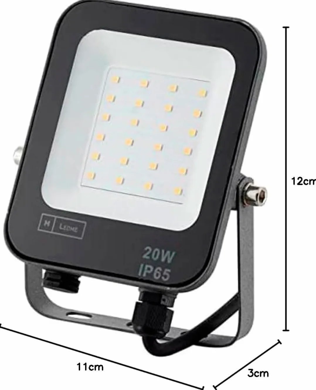 Projecteur LED Napoli 20W 2400 lumens IP65 dimmable lumière froide 6000K éclairage extérieur