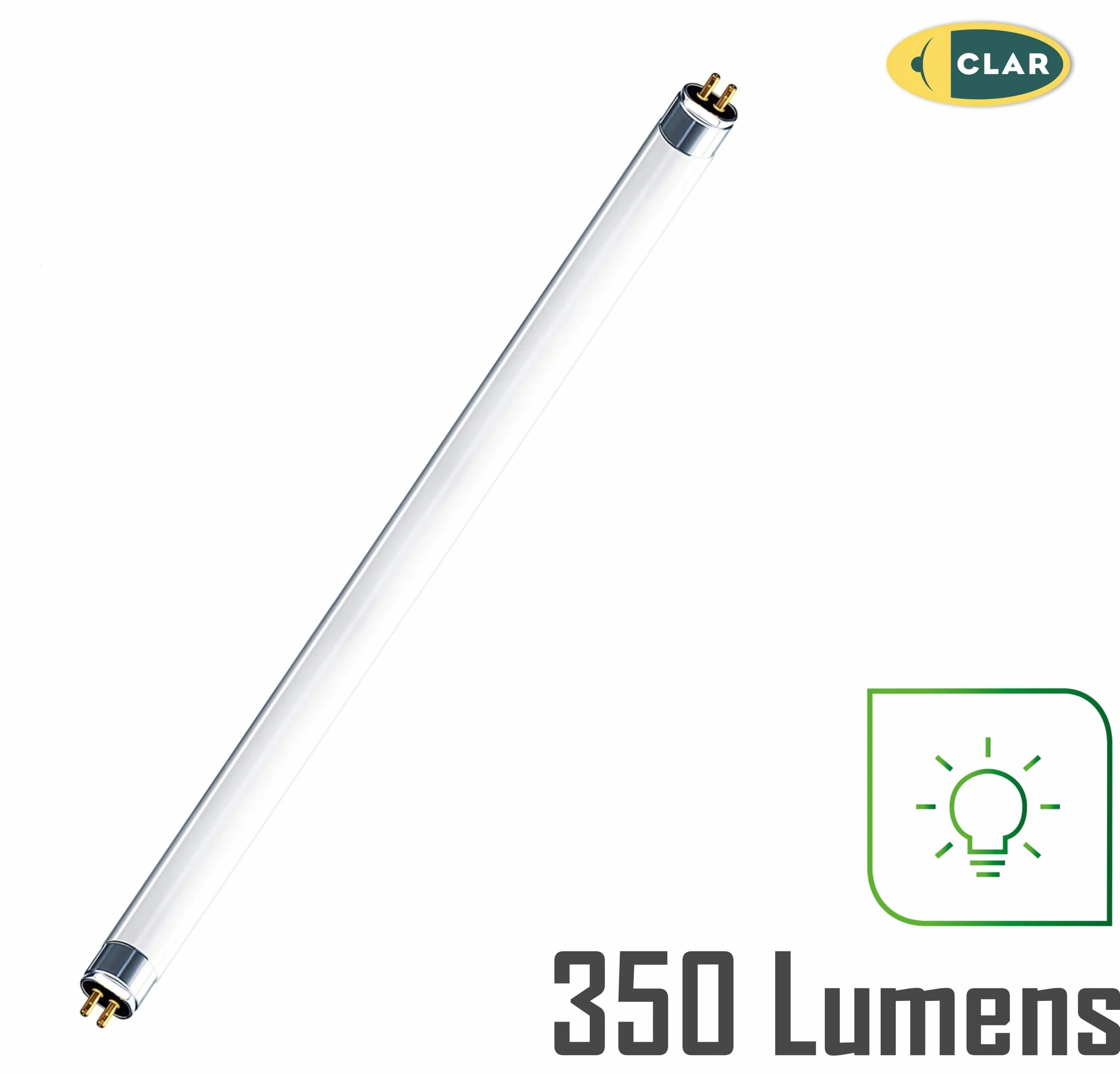 CLAR Tubes Fluorescents 8W T5 28,8 x 1,6 cm Pack 2