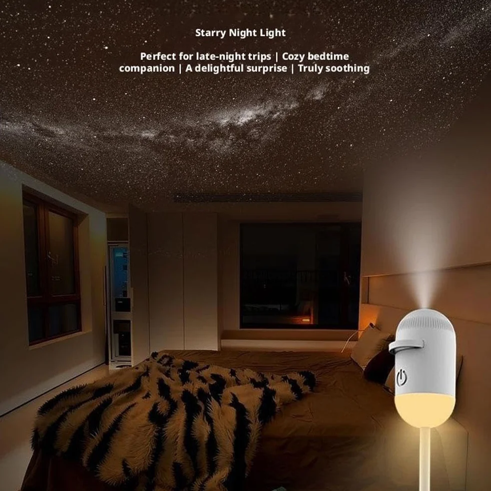 Projecteur de nuit 2 en 1 Galaxy USB avec films de projection 3/12/24, lampe LED portable pour chambre plafond voiture