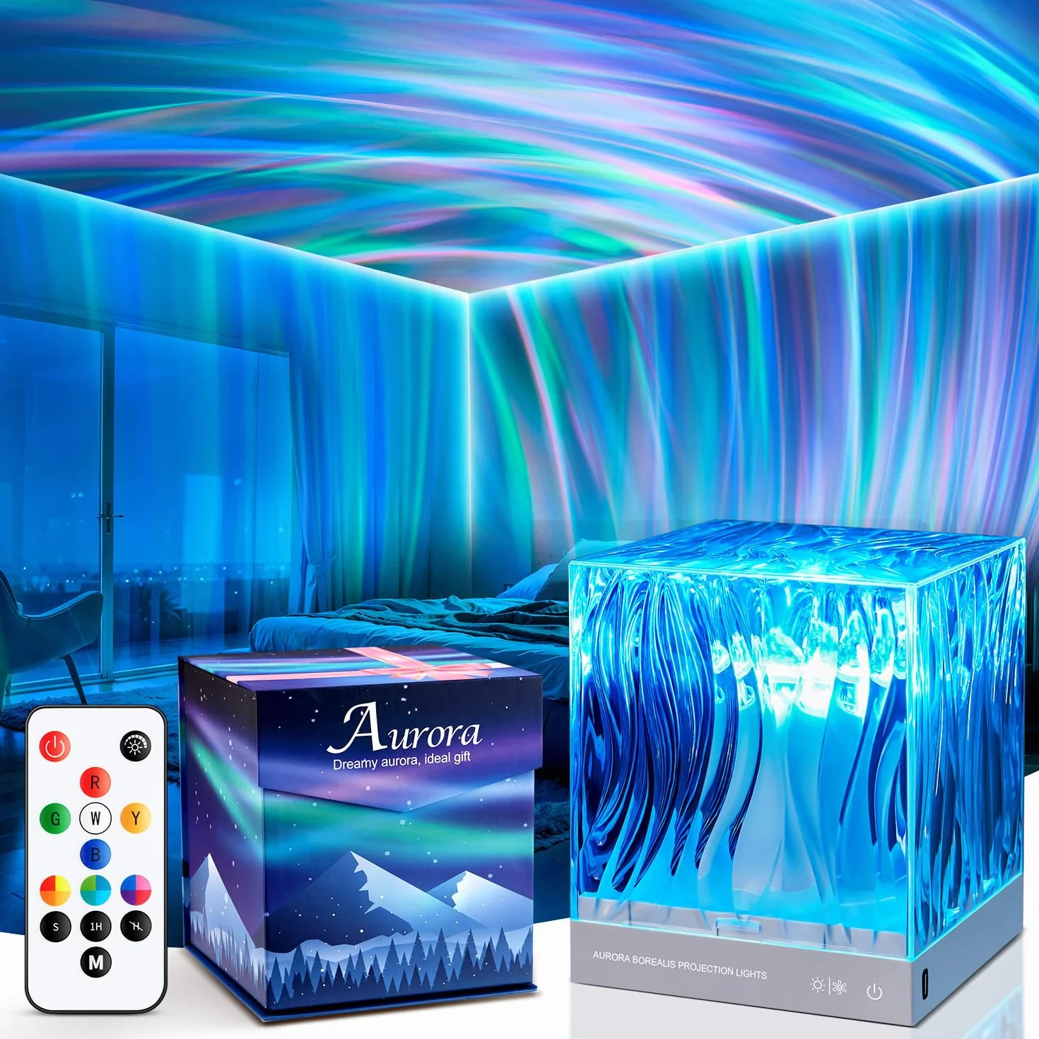 PIKOY Projecteur Ciel Etoile Veilleuse Enfant 18 Couleurs Lampe LED Chambre Decoration