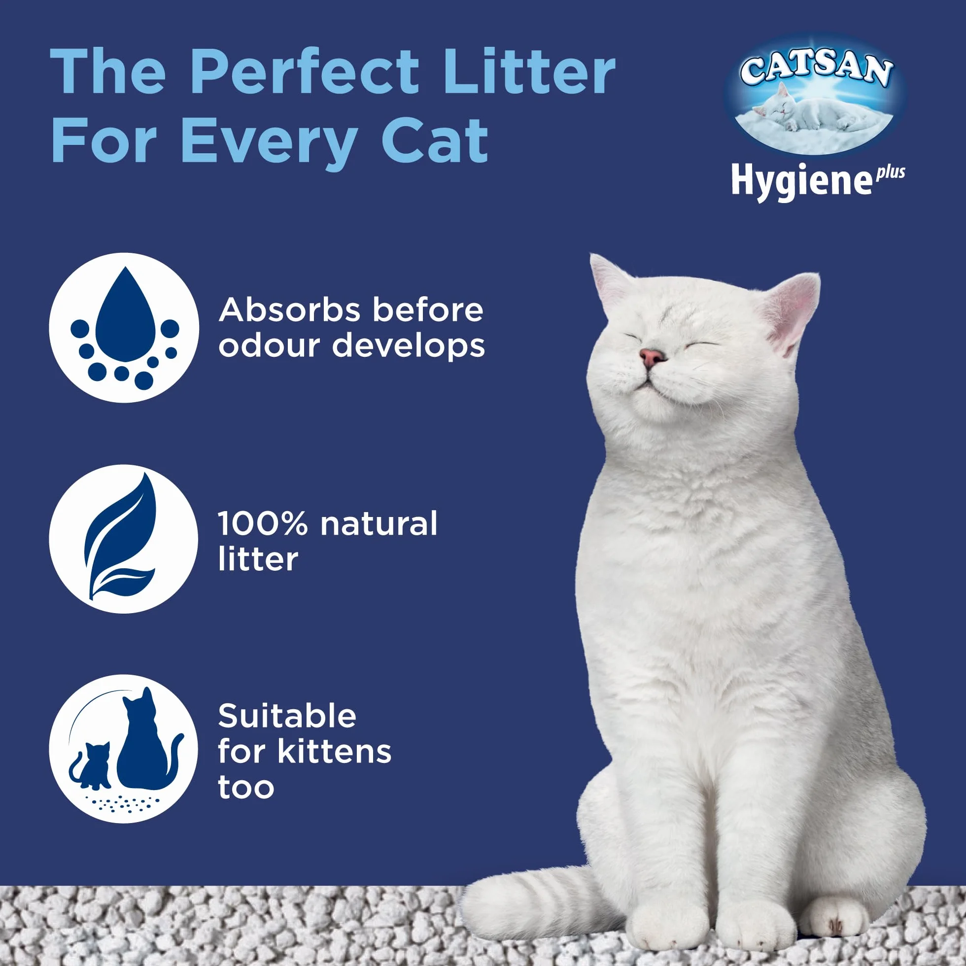 CATSAN Hygiene Plus Litière Minérale pour Chat 10L