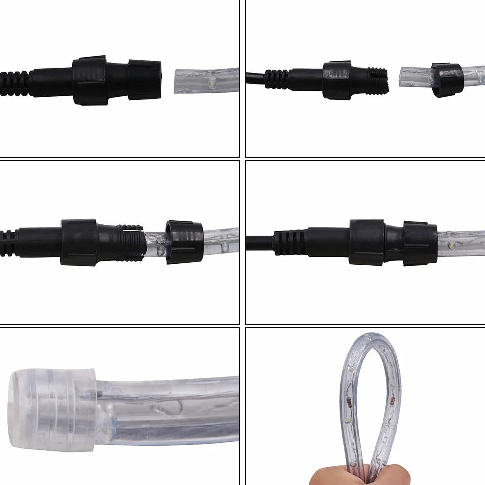 Tube Lumineux LED Extérieur IP65 36leds/m Guirlande Lumineuse Etanche 3M Blanc