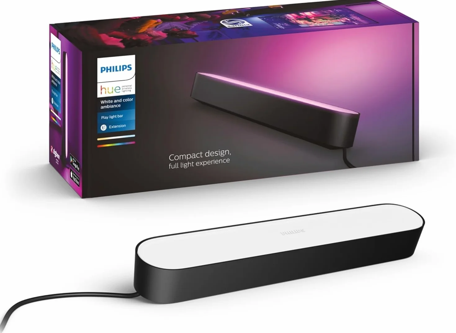 Philips Hue Play Extension Noir White Color Ambiance Works with Alexa Google Assistant Apple Homekit
