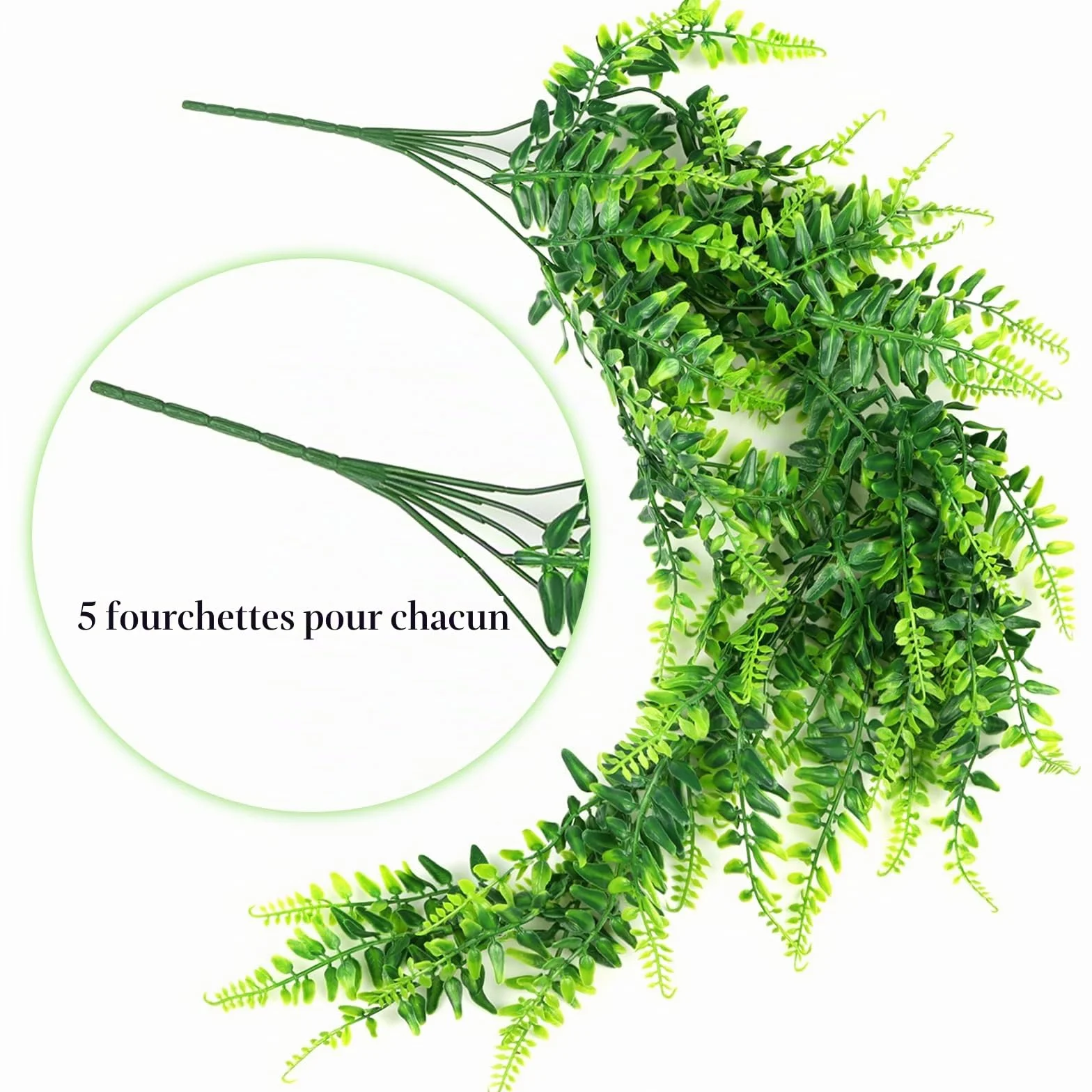 QUOZUO 2 Plantes Suspendues Artificielles Terrarium Décoration pour Lézard Escalade Caméléon Gecko Serpents