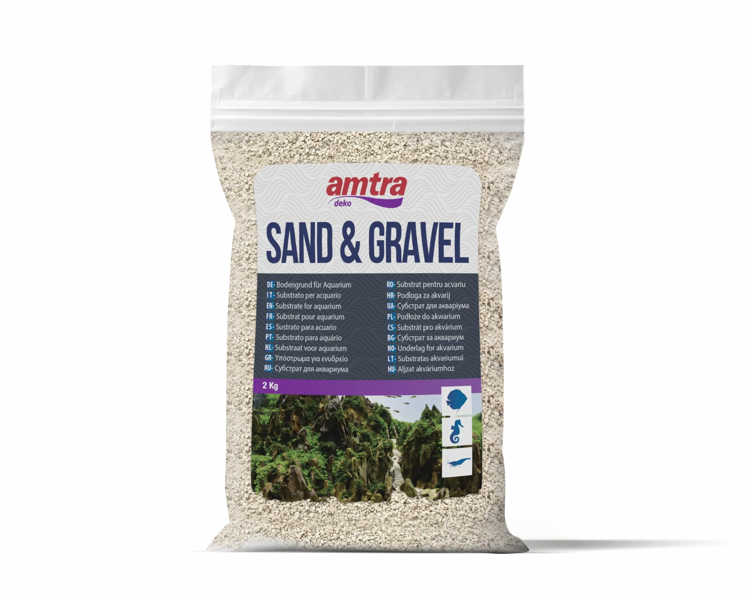 Amtra Quartz pour Aquariophilie Blanc Moyen 2 kg