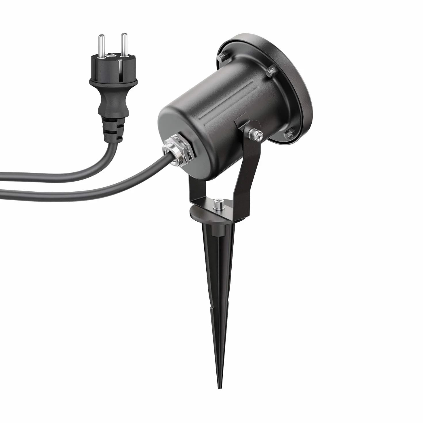ledscom.de MIBU Projecteur de jardin acier inoxydable noir ampoule LED Smart Home RGBW GU10 5,41W 473lm