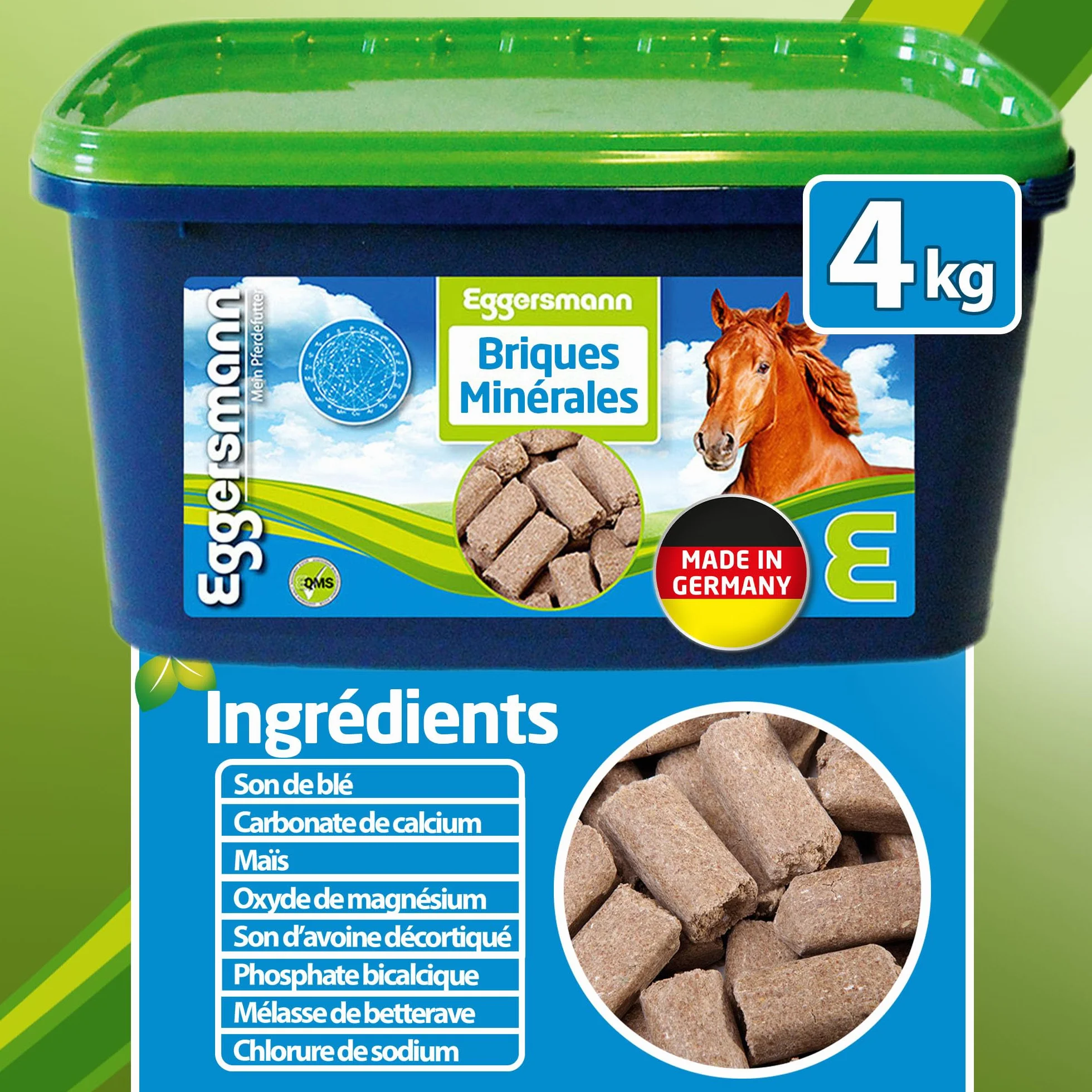 Eggersmann Mineral Bricks dla Koni 4 kg – Nourriture minérale pour Chevaux