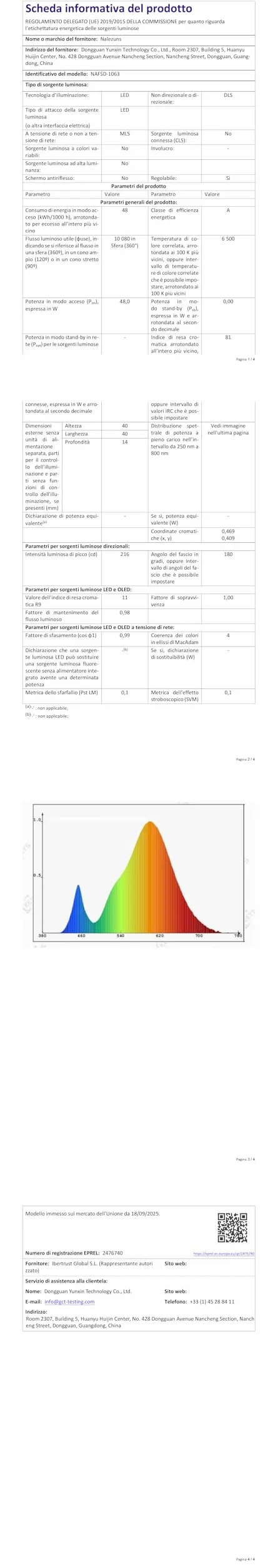 Ventilateur de Plafond 40cm avec Lumière Silencieux, Intensité Variable, 3 Couleurs