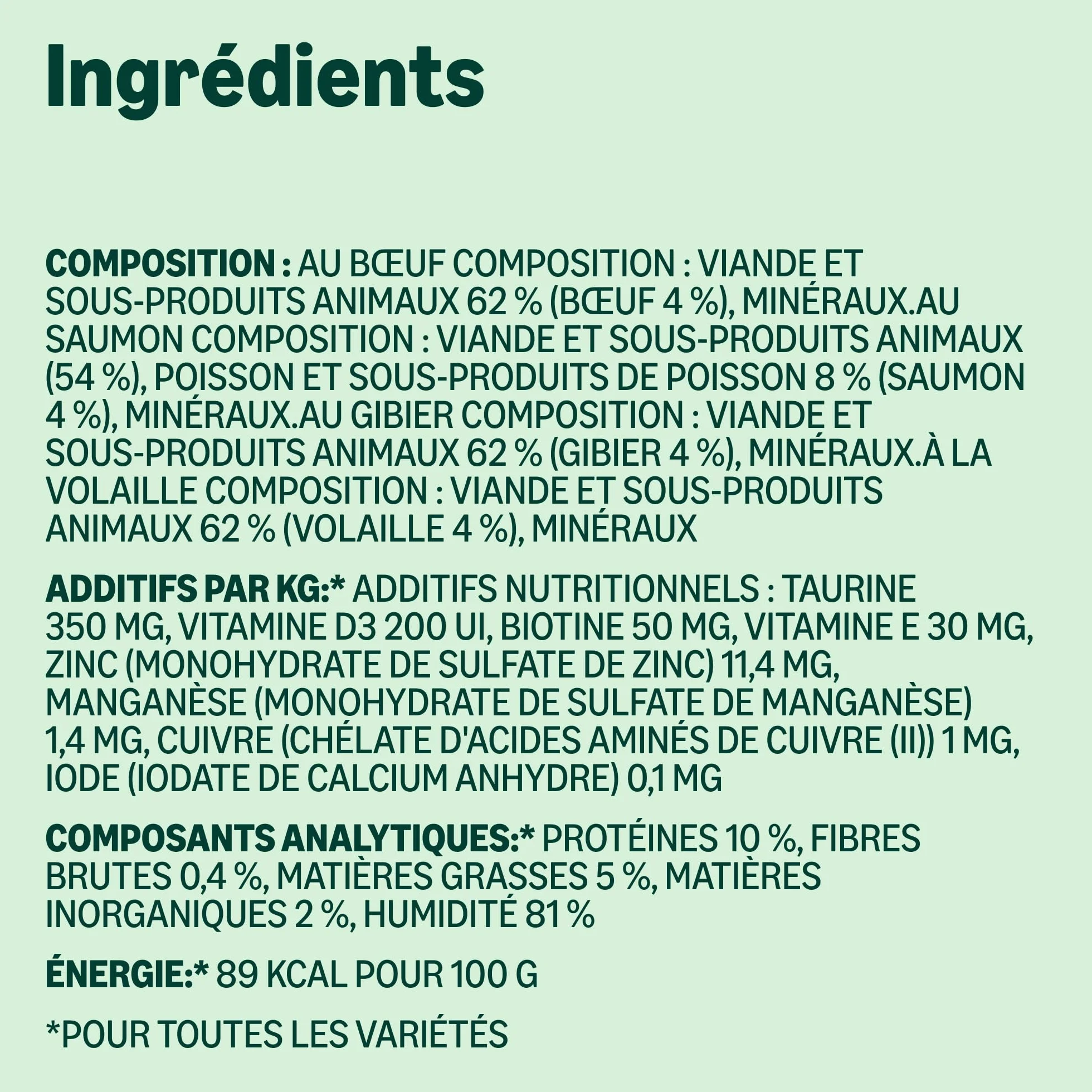 Amazon Nourriture Humide pour Chats Pâté Mélangé 100g Lot de 32