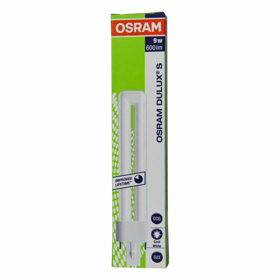 OSRAM Lampe fluo compacte DULUX S 9W 840 G23 220-240V Cool White