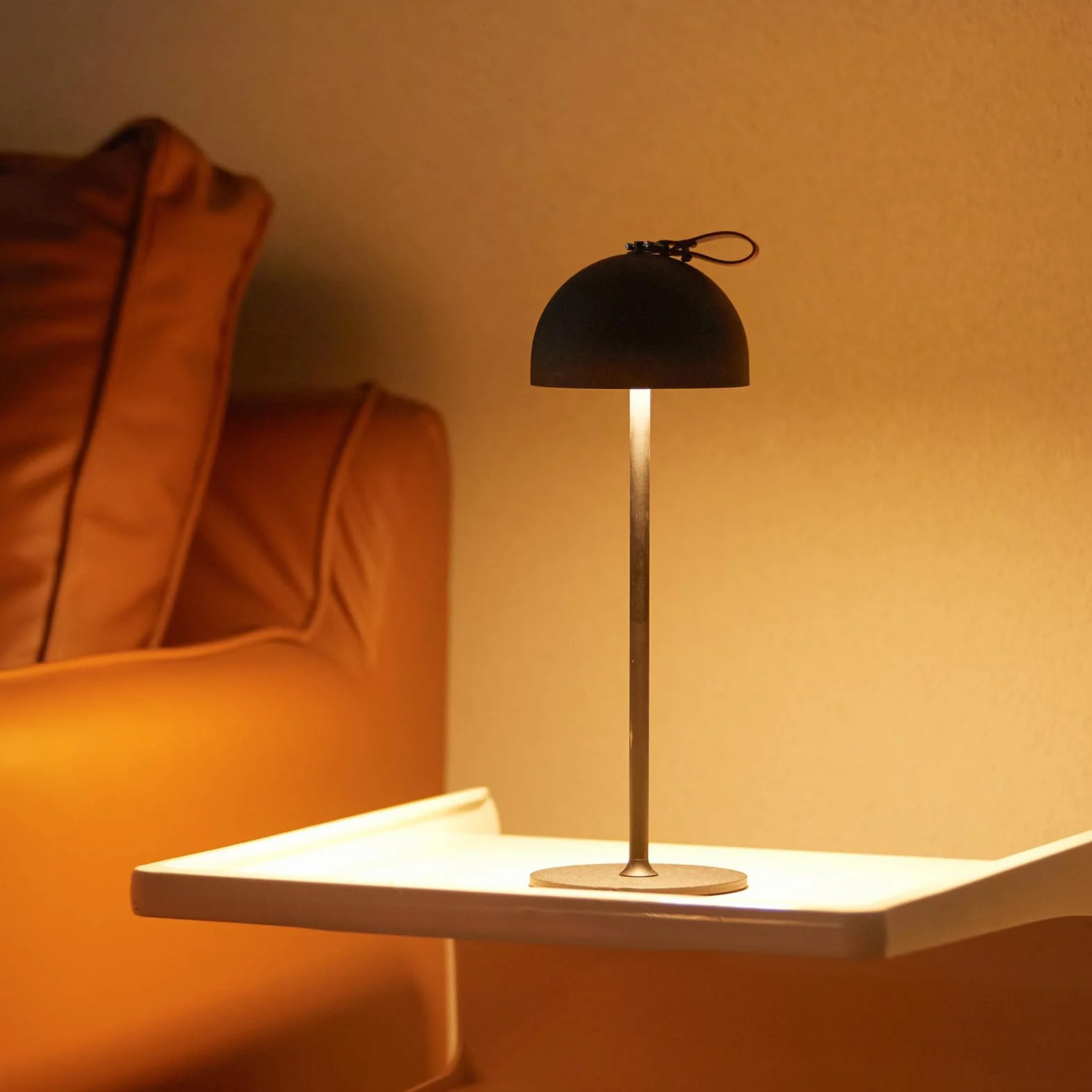 DEELUX Lampe de Table Sans Fil Rechargeable, Hauteur Réglable Métal, USB-C, 3000K Blanc Chaud Dimmable LED, Noir