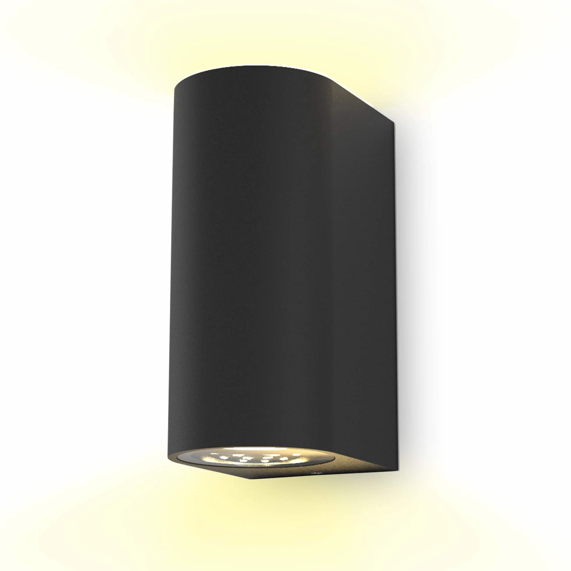 B.K.Licht applique murale LED extérieur intérieur GU10 2x5W 400lm IP44 noir