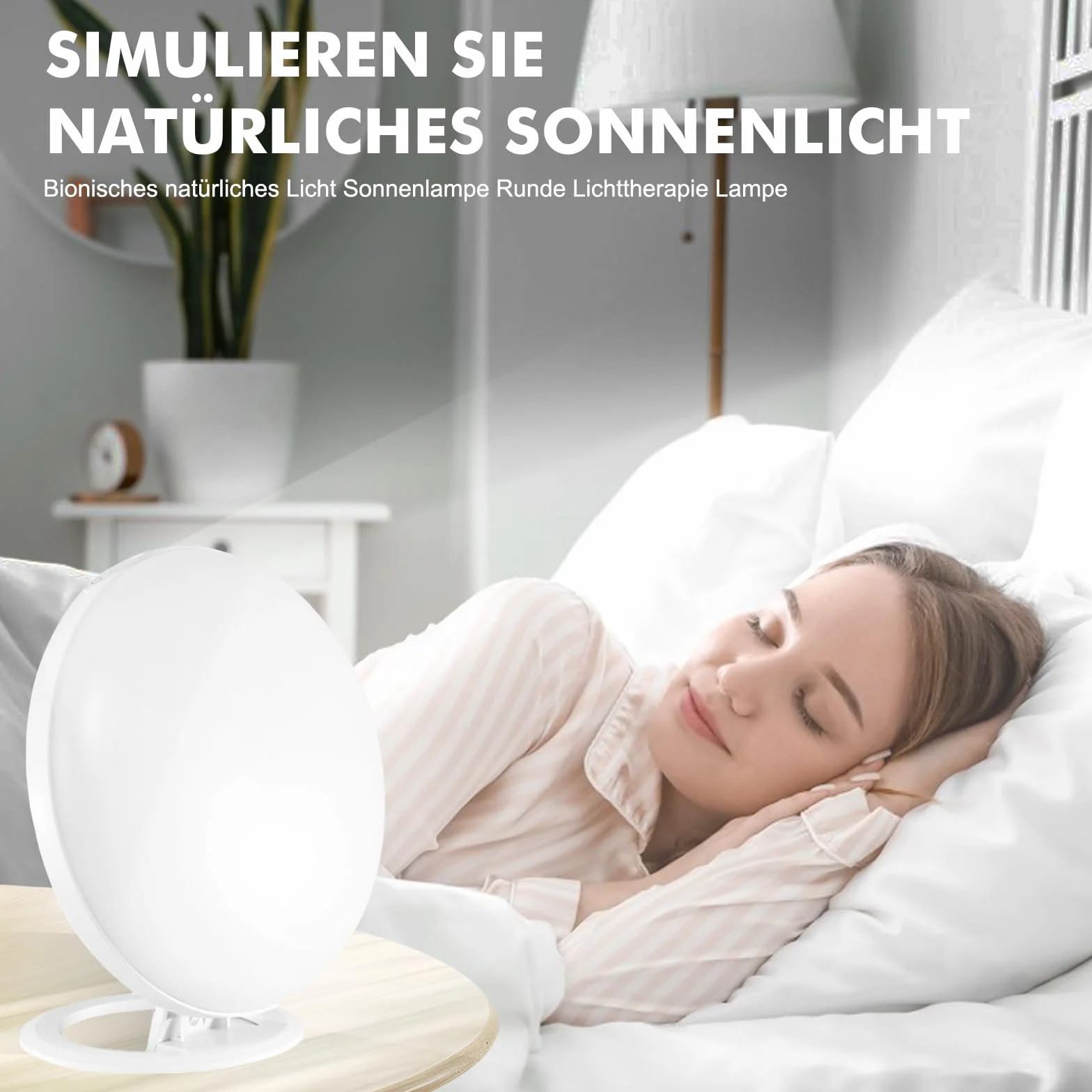 HOSPAOP Lampe de Luminothérapie 10000 Lux LED sans UV, Variateur Continu, 3 Températures de Couleur, Plein Spectre