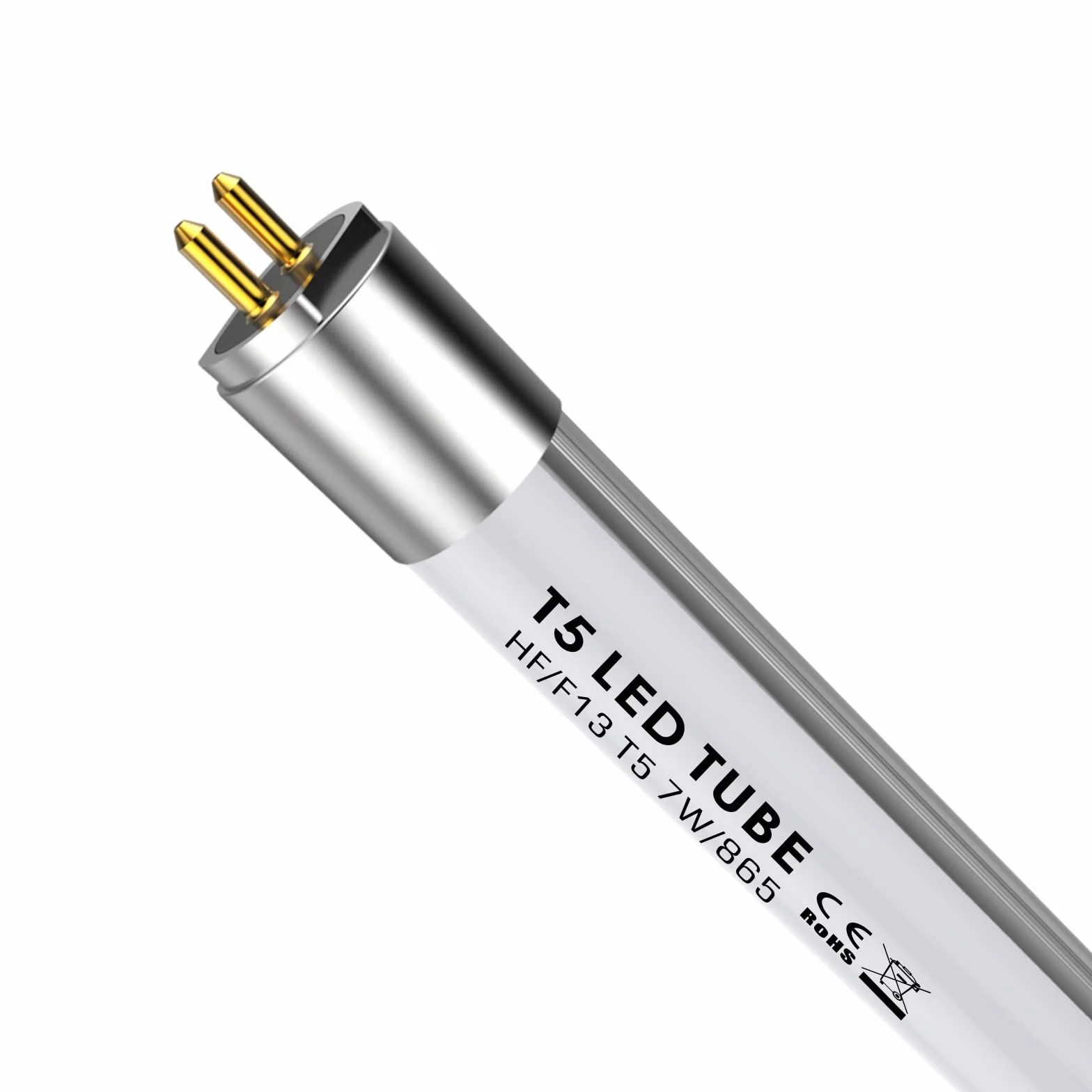 T5 LED Tube 7W 517mm 6500K Blanc Froid 910 Lumens G5 Remplace 13W Fluorescent Compatible EVG/KVG