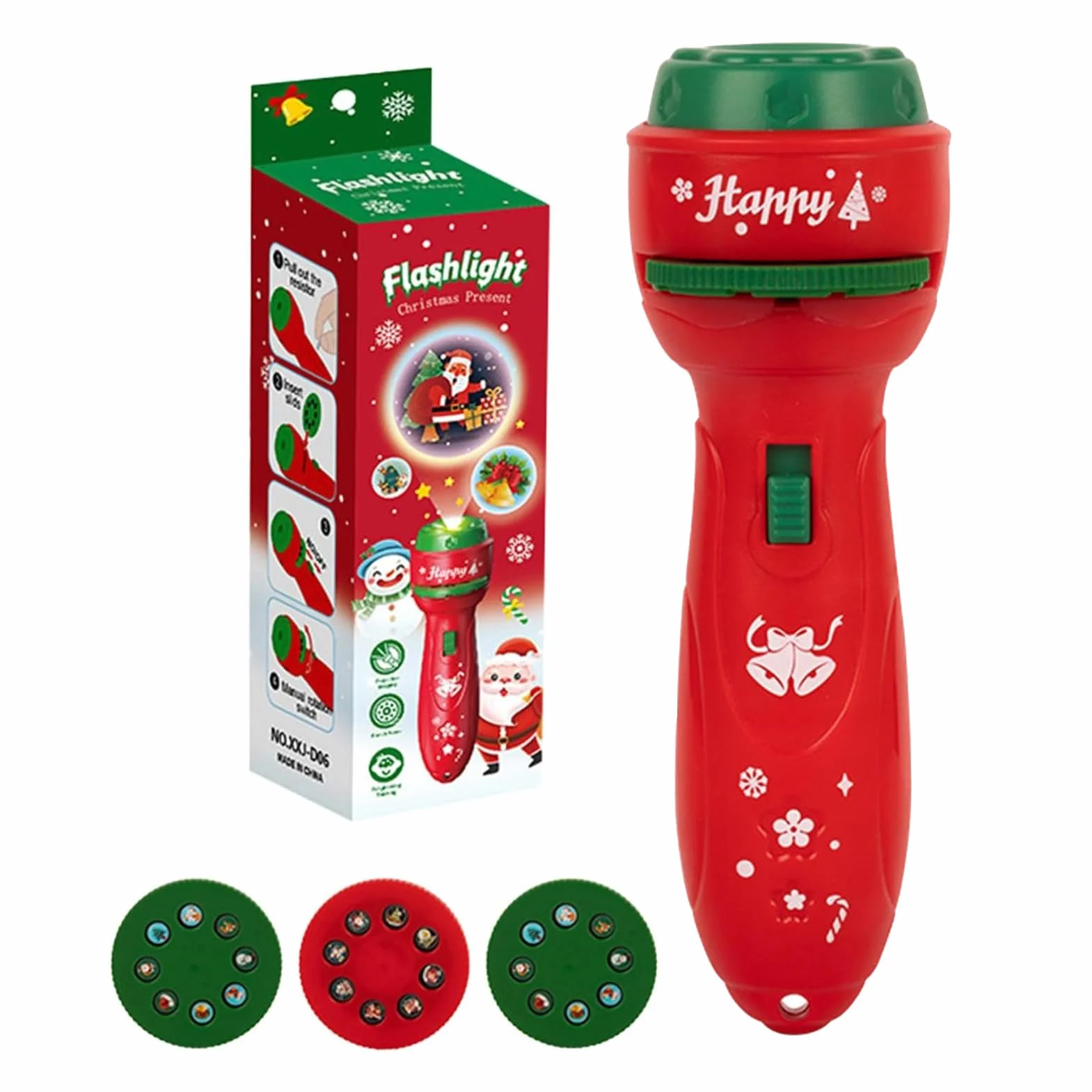 Lampe Torche Enfant 24 Motifs Projecteur Veilleuse Nuit Fêtes Noël Cadeau Anniversaire