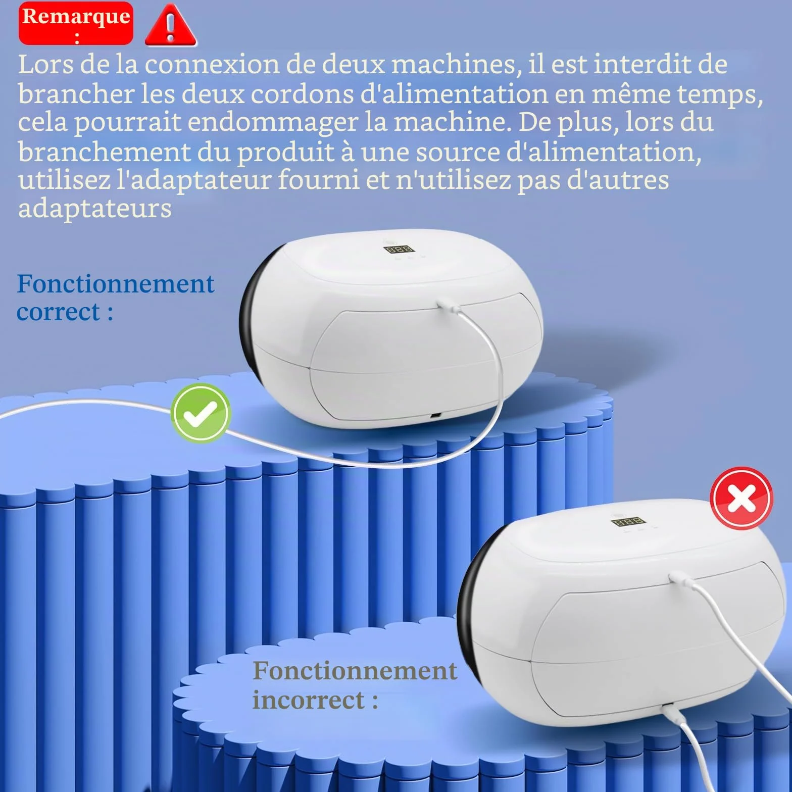 Lampe à Résines UV Double Face 60W à Durcissement Rapide avec Affichage LED pour Résine