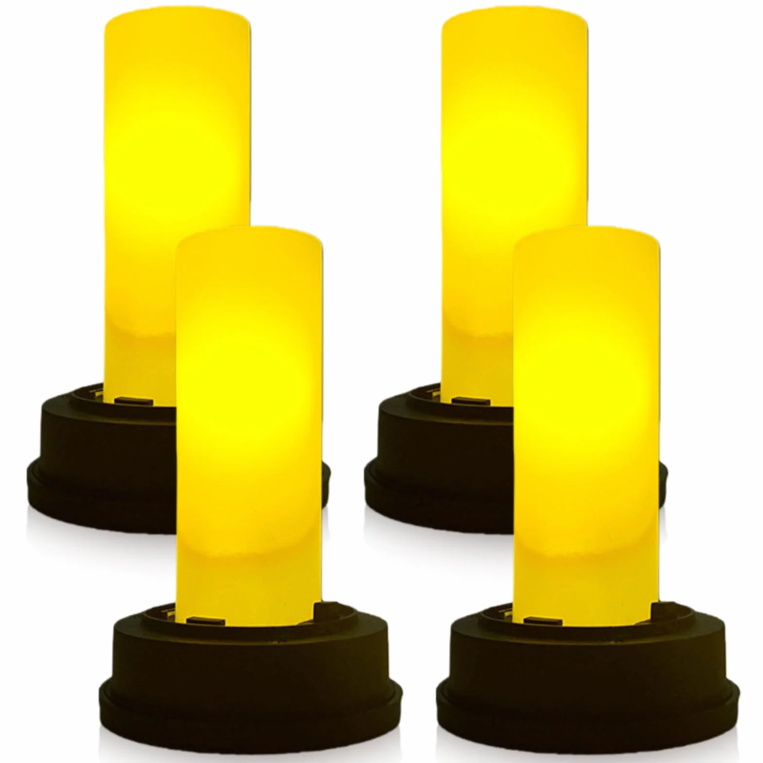 Lampes solaires de rechange avec effet flamme LED étanches 8,5 cm Lot de 4