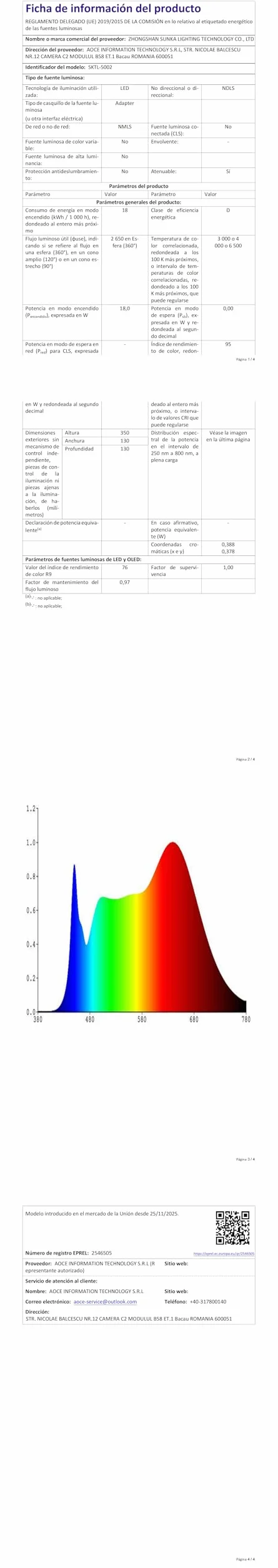 Lampe luminothérapie 12000 Lux avec télécommande, CRI95 plein spectre, intensité variable, minuterie, mémoire, éclairage 360° sans UV - Noir