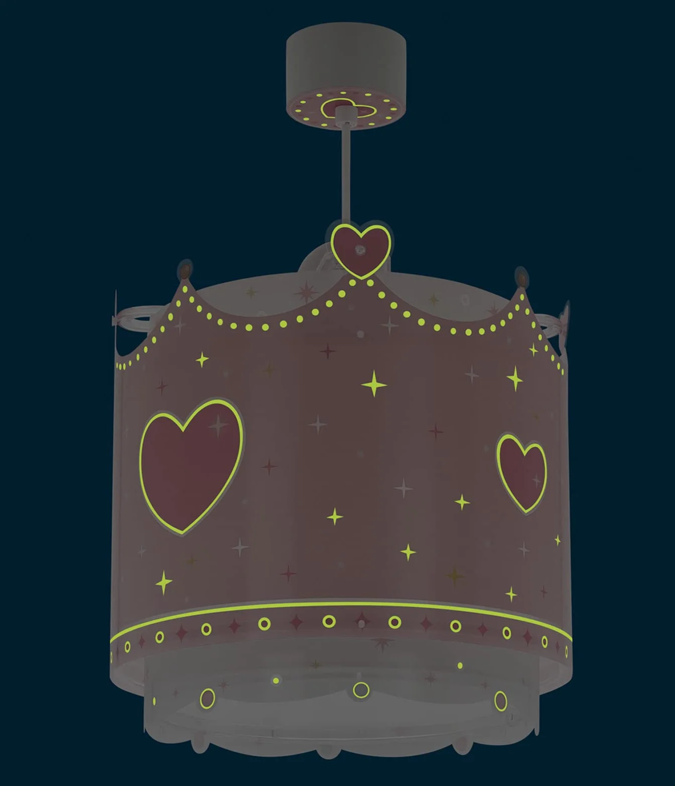 Dalber Lampe Suspension Enfant Little Queen Couronne Princesse E27