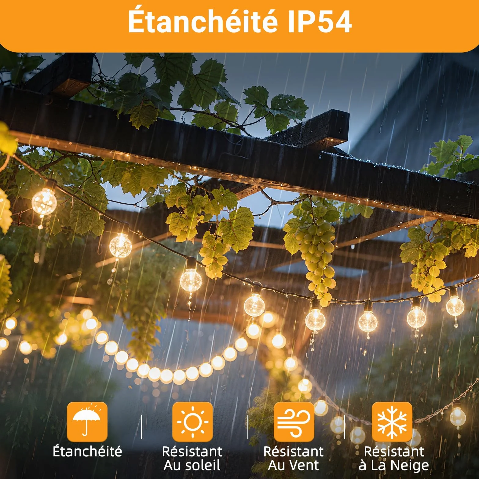 Ampoules LED G40 E12 1W 1W=7W Blanc Chaud 2700K 230V 100LM IP54 Étanche Non Dimmable Lot de 25