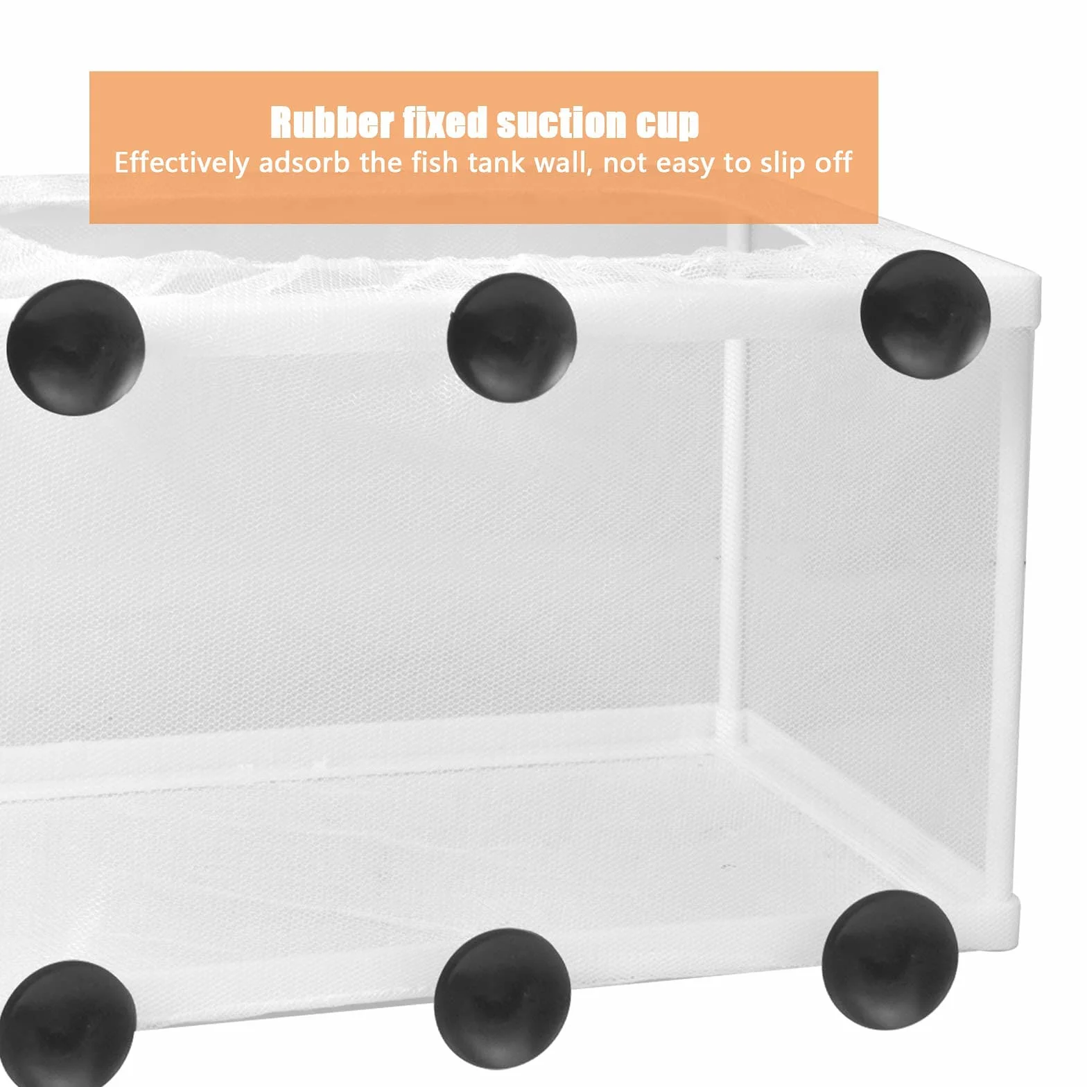 Boîte d'isolation de Poisson pour Aquarium, Filet d'écloserie Grande Taille, Incubateur à Poissons avec Ventouses 26,2x15x15cm