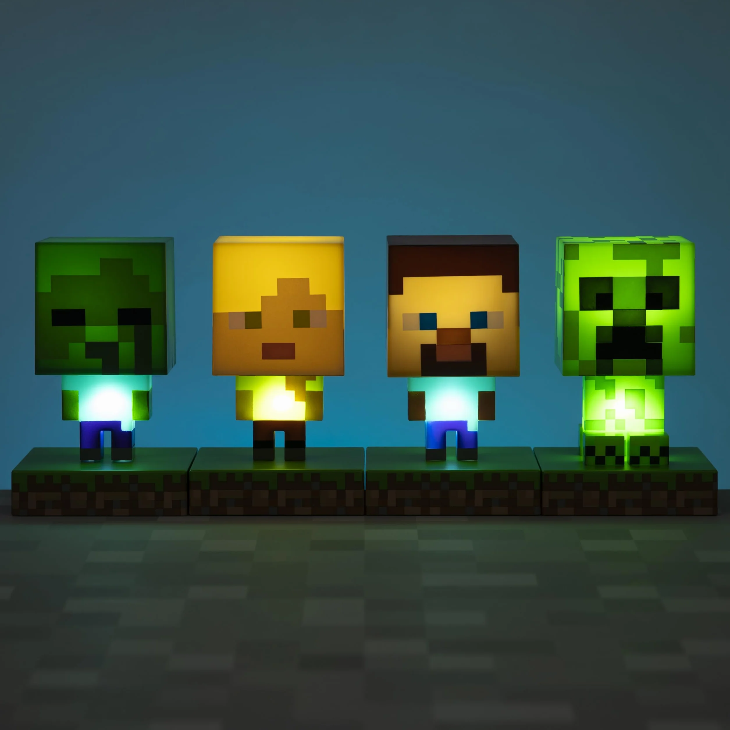 Lampe 3D Minecraft Creeper Officielle 12 cm Lampe de Nuit Piles Décor Chambre Gamers