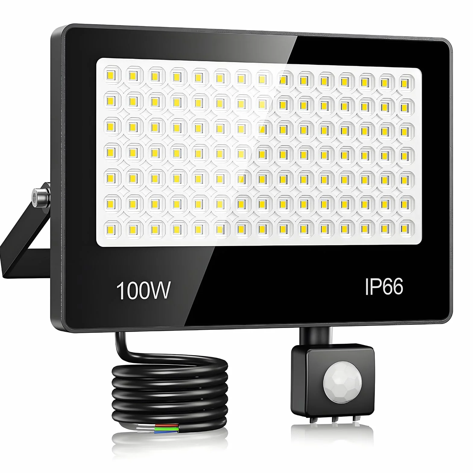 Projecteur LED Exterieur Detecteur De Mouvement 100W 10000LM 6500K Blanc Froid IP66 Etanche