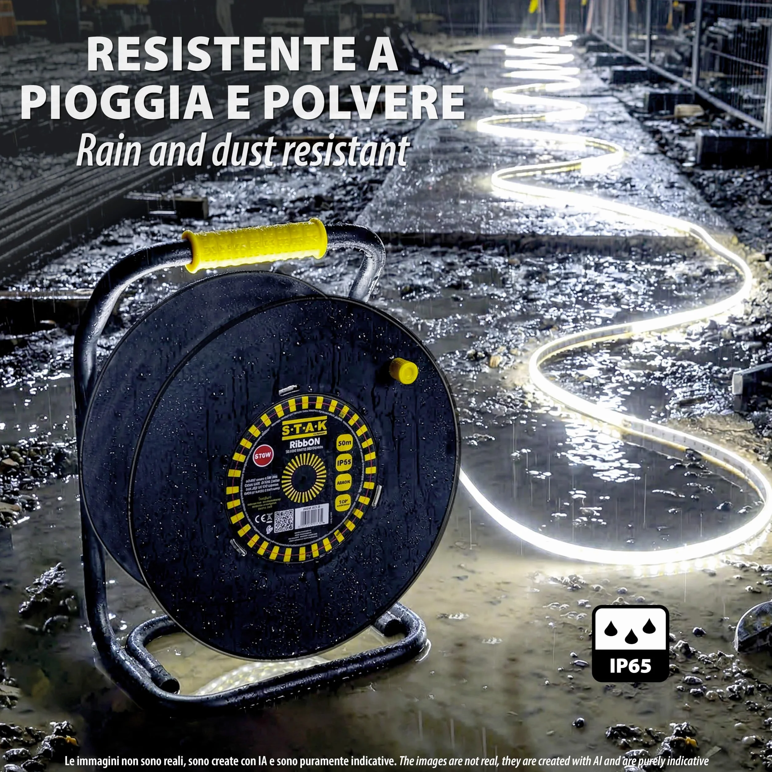 Velamp Ribbon 50m LED-Streifen IP65 65.000 Lumen Noir