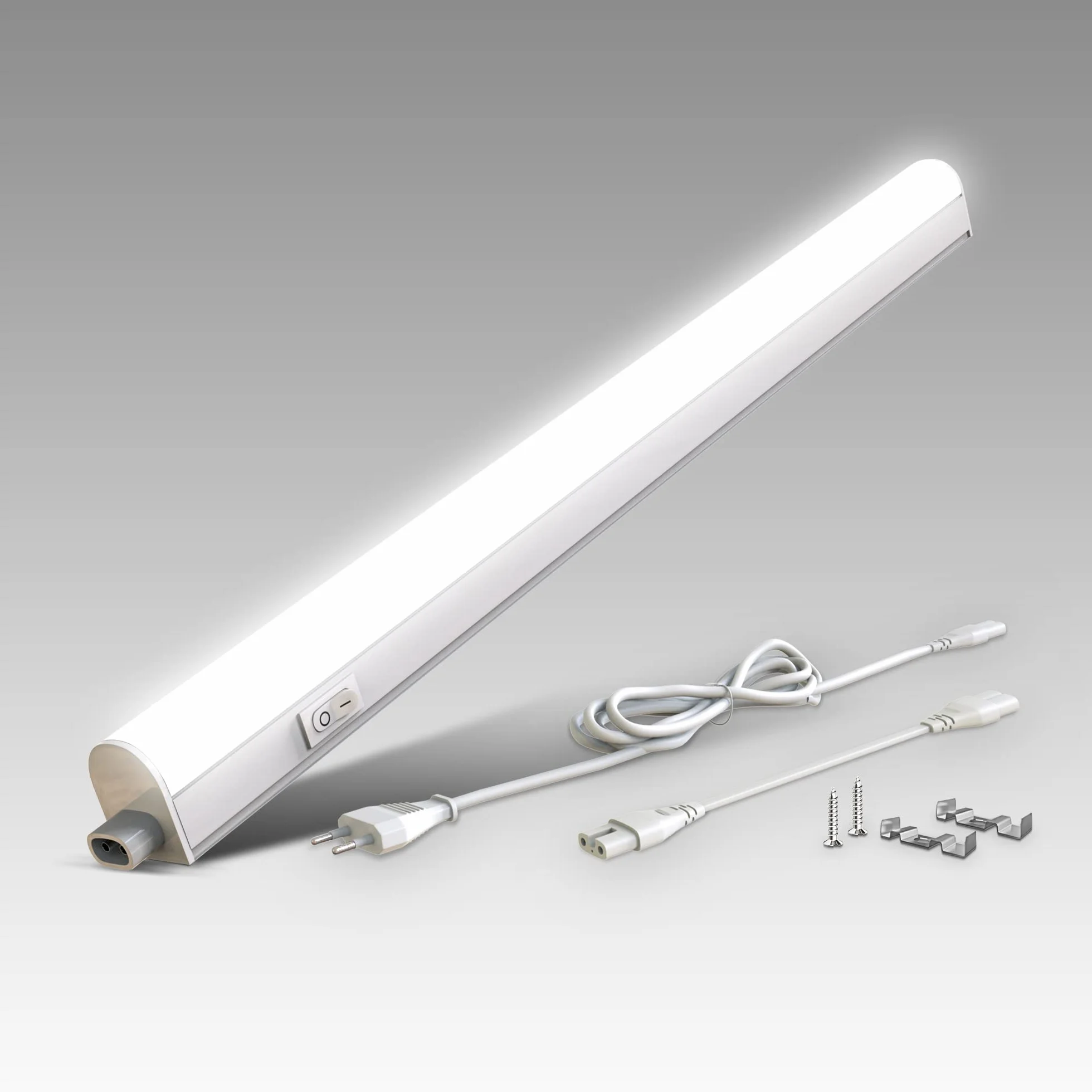 B.K.Licht réglette LED 8W 573mm 700Lm 4000K blanc neutre cuisine atelier