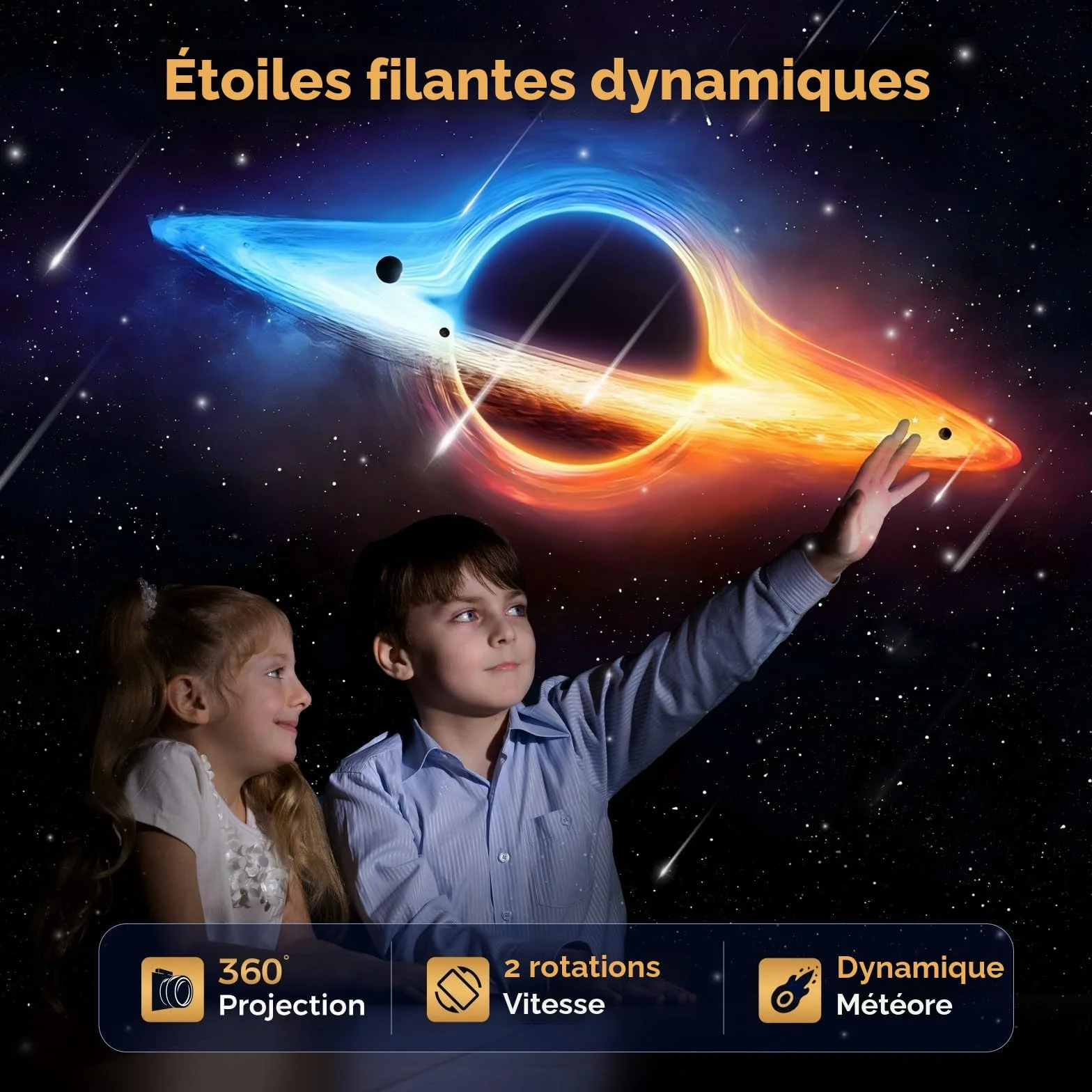 Projecteur Ciel Étoilé Mertturm avec Météore Dynamique, Horloge, 13 HD Disques, Minuterie, Rotation Rapide/Lent pour Enfants Adultes