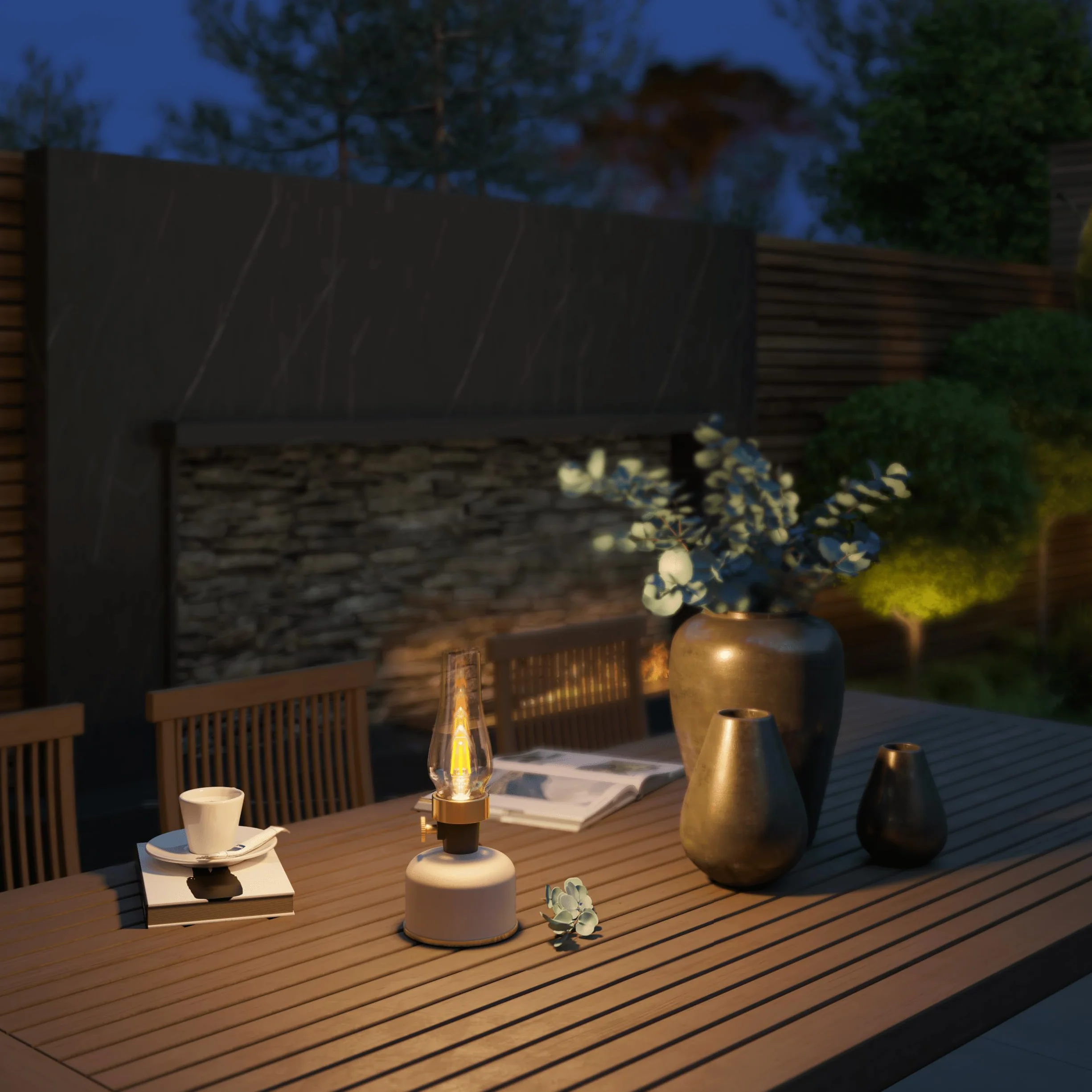 CALEX Lavinio Lampe de Table Rechargeable LED Sans Fil, Lanterne Camping Intérieur Extérieur