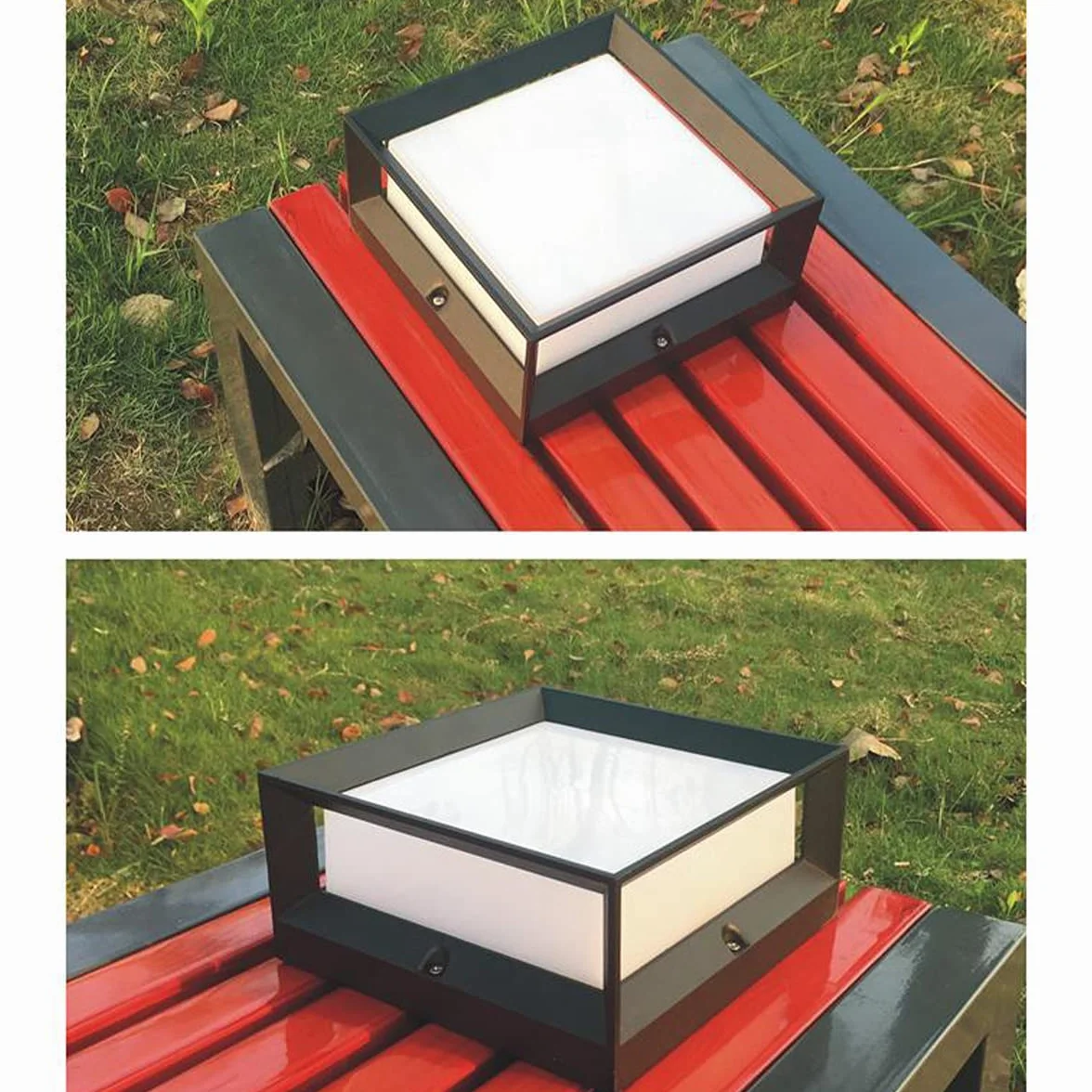 Lampe de Pilier Extérieur Aluminium IP55 Étanche Lanterne Jardin Noir