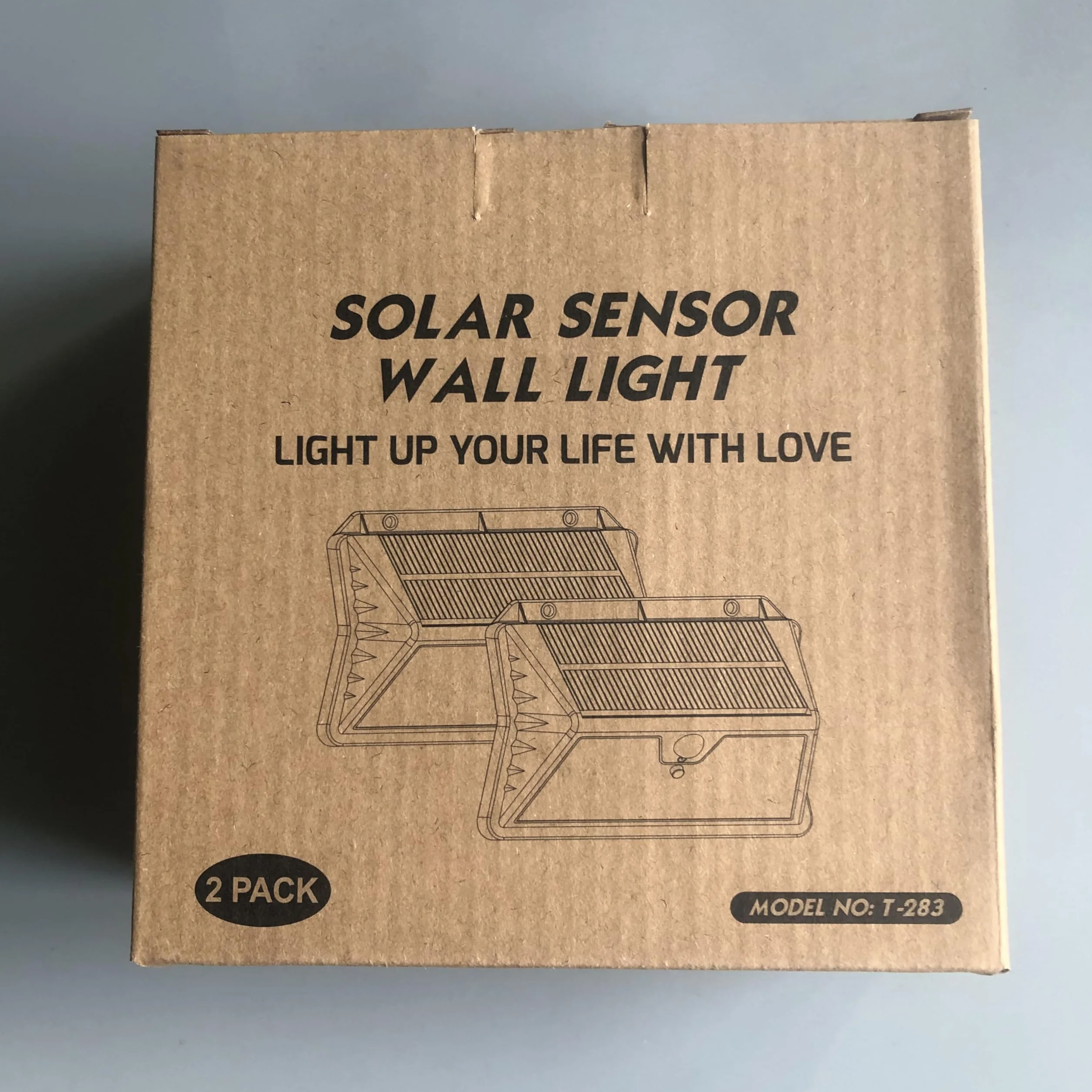 OUILA Lampe Solaire Exterieur 185 LED IP65 Etanche avec Detecteur 3 Modes Projecteur Eclairage 2-Pack