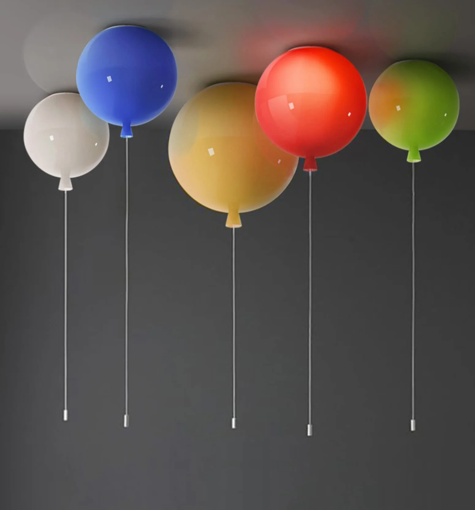 LIUNIAN Plafonnier ballon 25cm 5W lustre chambre enfants
