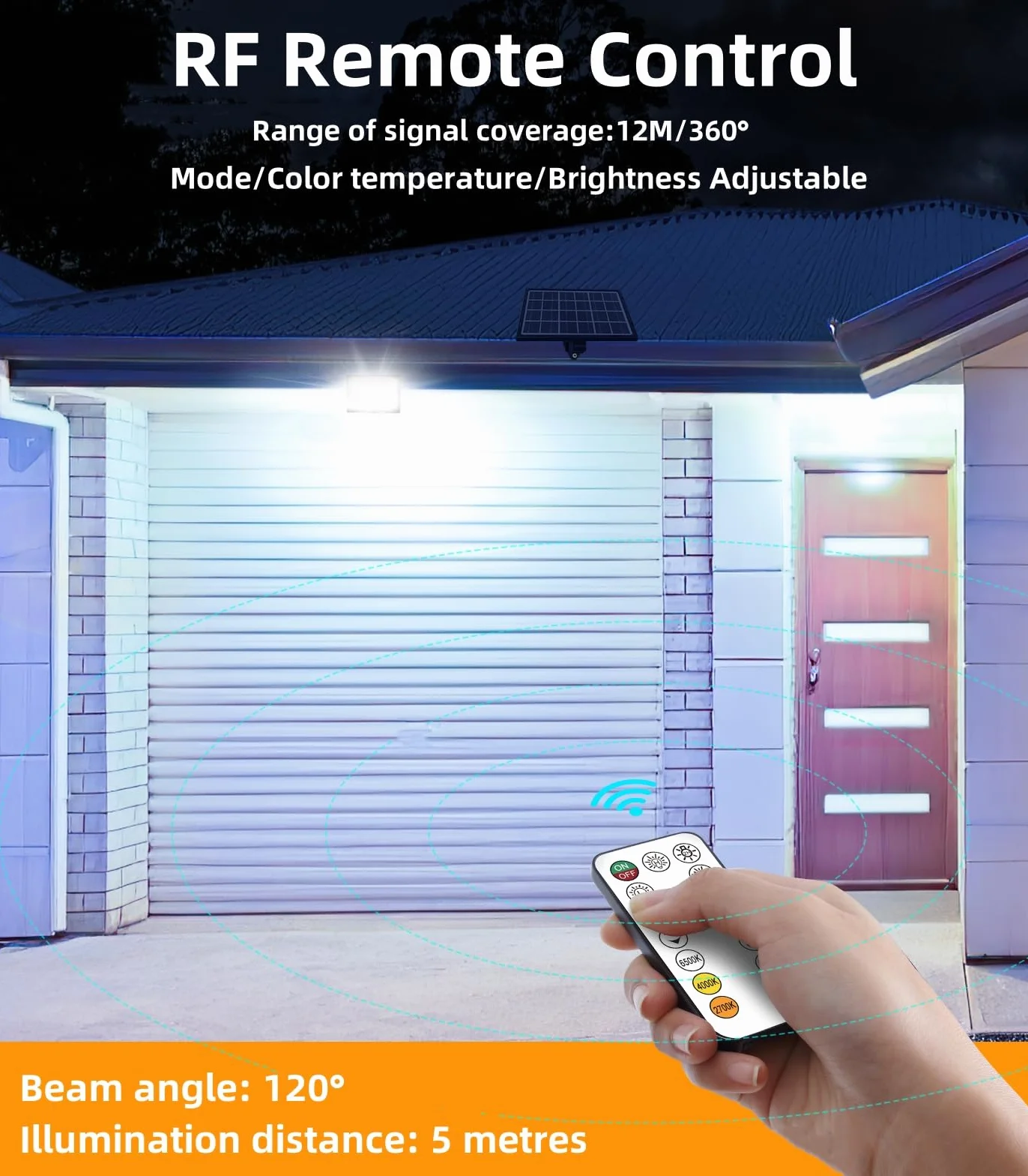 MEIKEE Projecteur Solaire LED Extérieur 400LM IP66 3 Modes